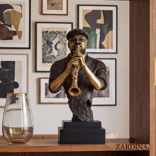 "The Static Solo" - Jazz Clarinetist Art Sculpture