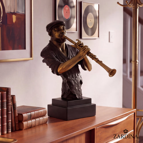 "The Static Solo" - Jazz Clarinetist Art Sculpture