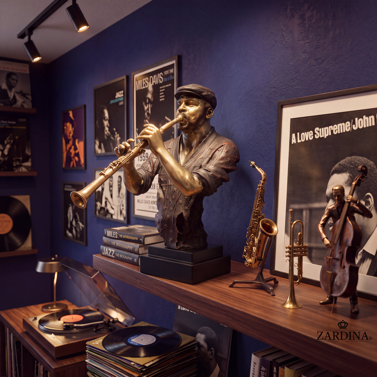 "The Static Solo" - Jazz Clarinetist Art Sculpture
