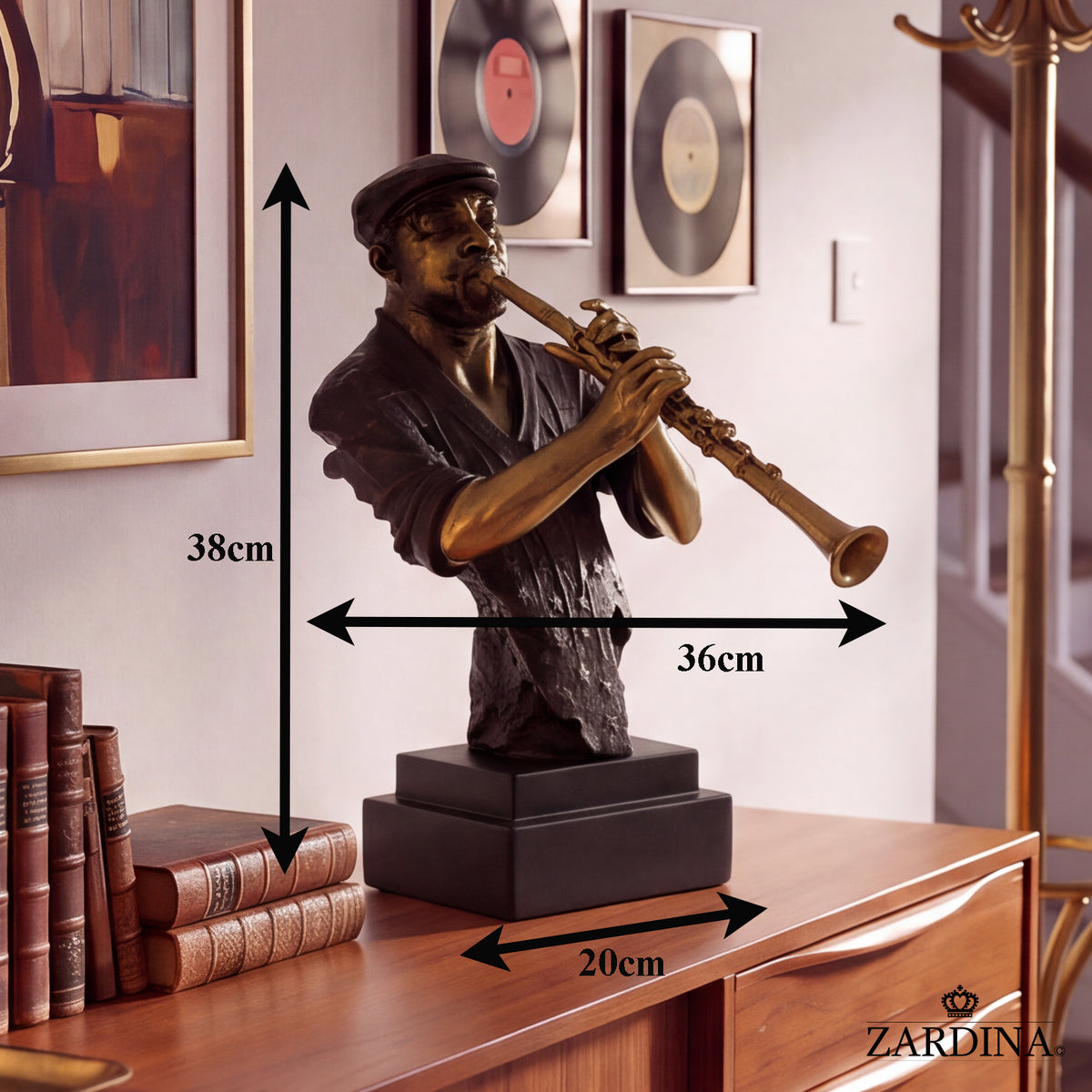 "The Static Solo" - Jazz Clarinetist Art Sculpture