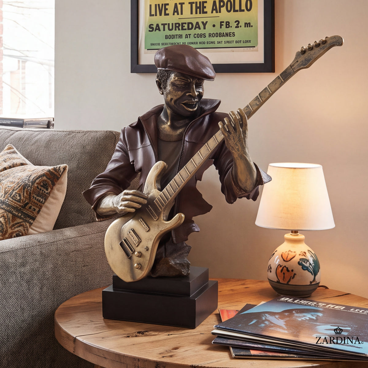 Strings of Passion - Guitarist Art Sculpture