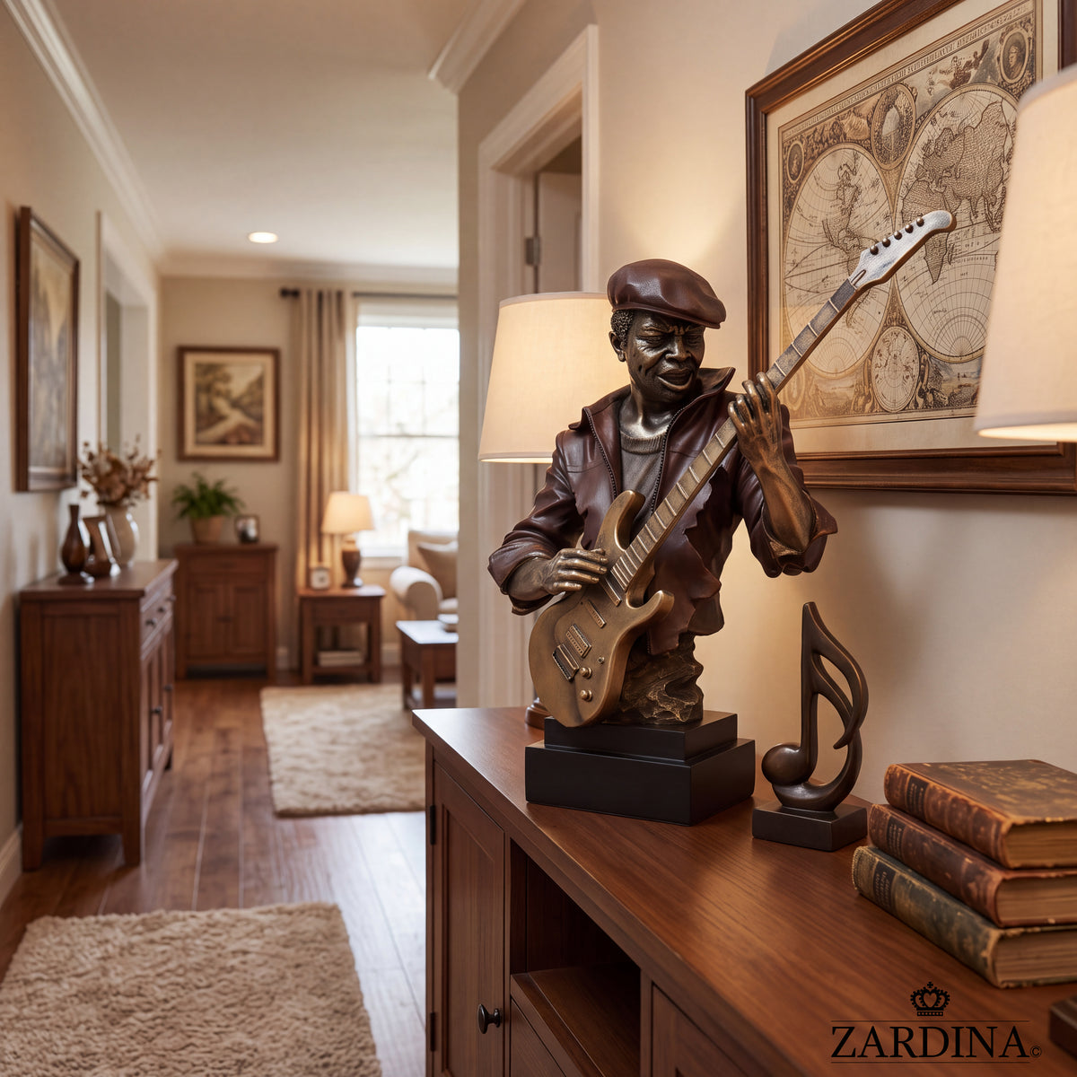 Strings of Passion - Guitarist Art Sculpture