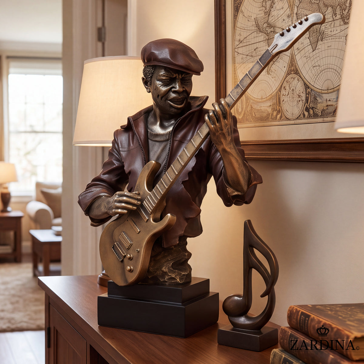 Strings of Passion - Guitarist Art Sculpture
