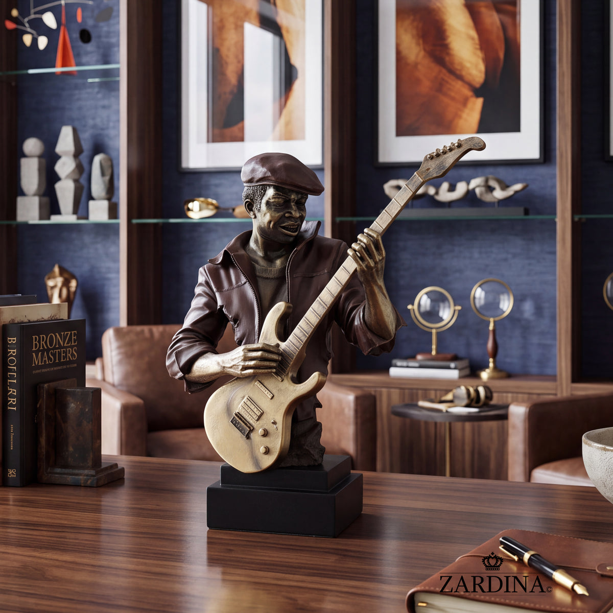 Strings of Passion - Guitarist Art Sculpture