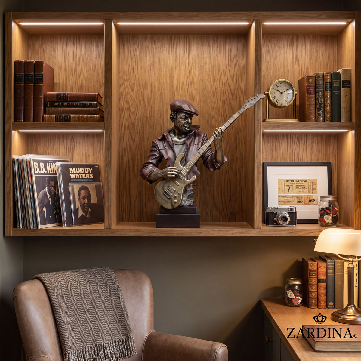 Strings of Passion - Guitarist Art Sculpture