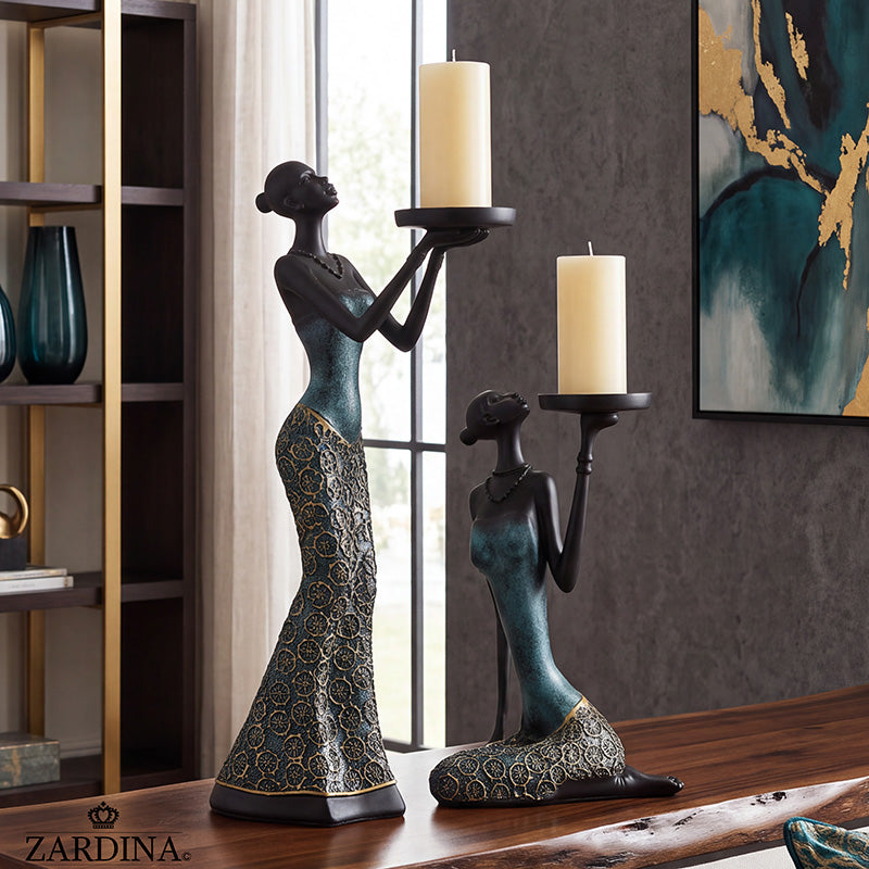 Tee-Sanga Candle Holders - Art Sculpture