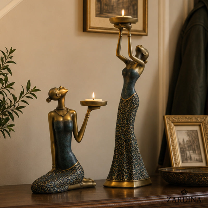 Tee-Sanga Candle Holders - Art Sculpture