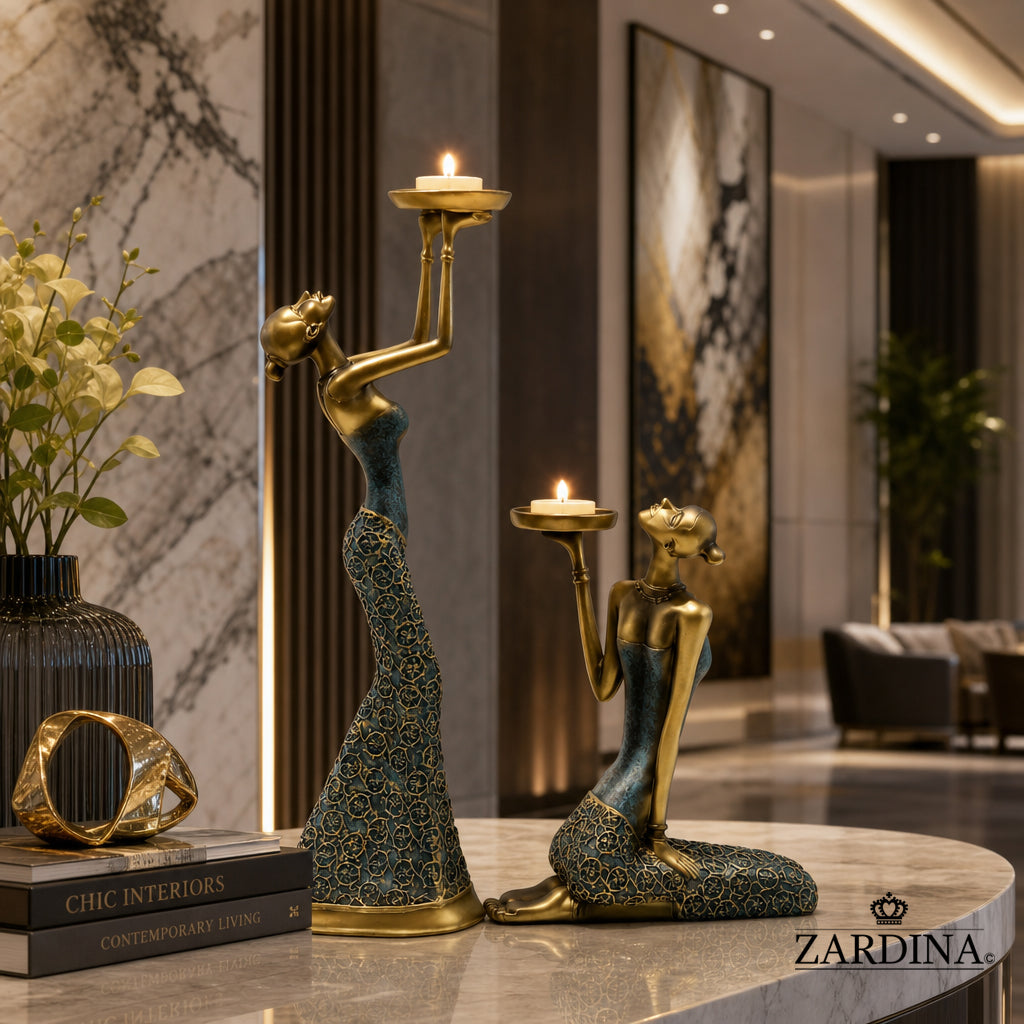 Tee-Sanga Candle Holders - Art Sculpture