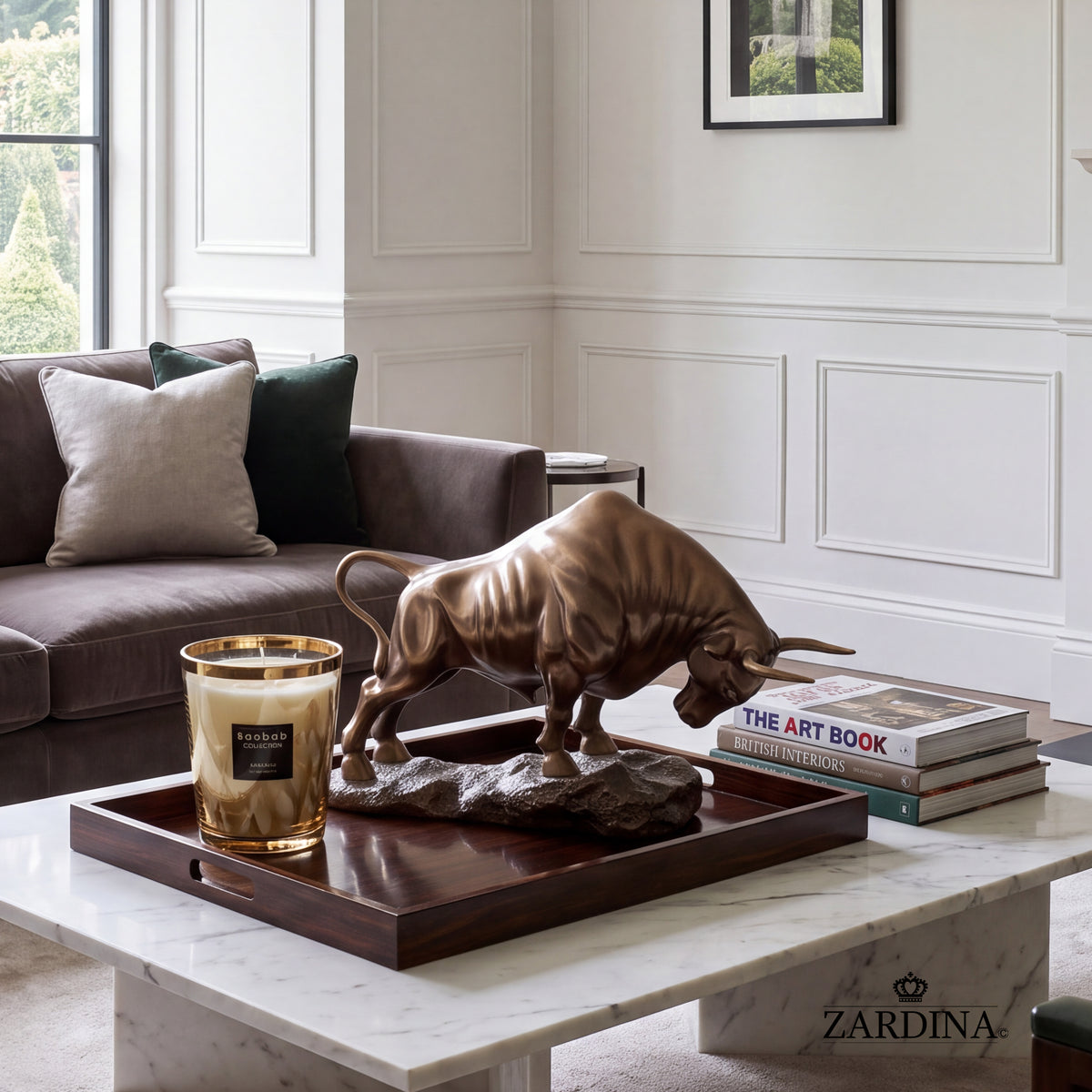 "Taurus" - Charging Bull Powerful Animalier Art Bronze Finish Sculpture