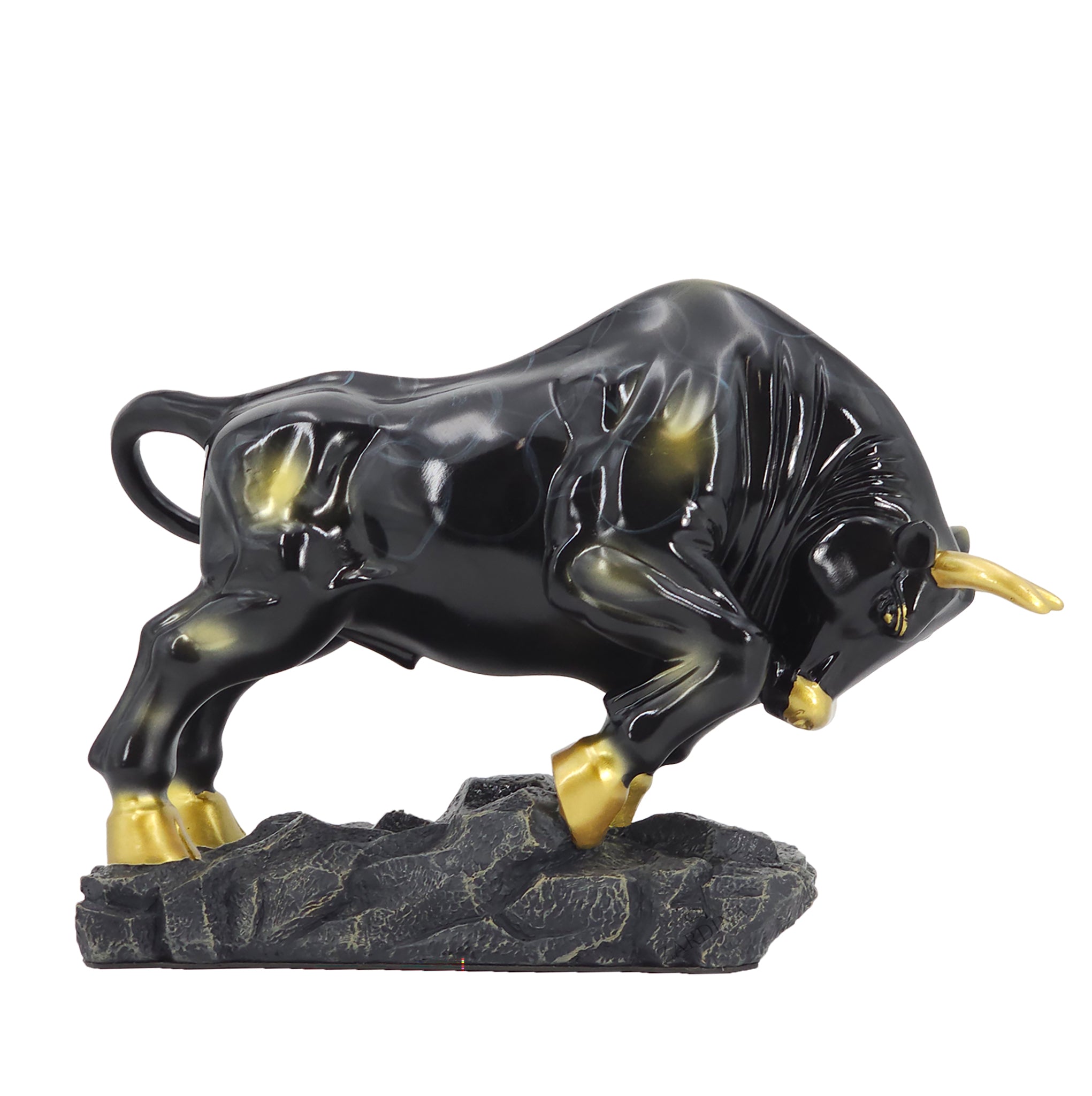 Black Charging Bull Art Sculpture Ornament statue Interior Décor