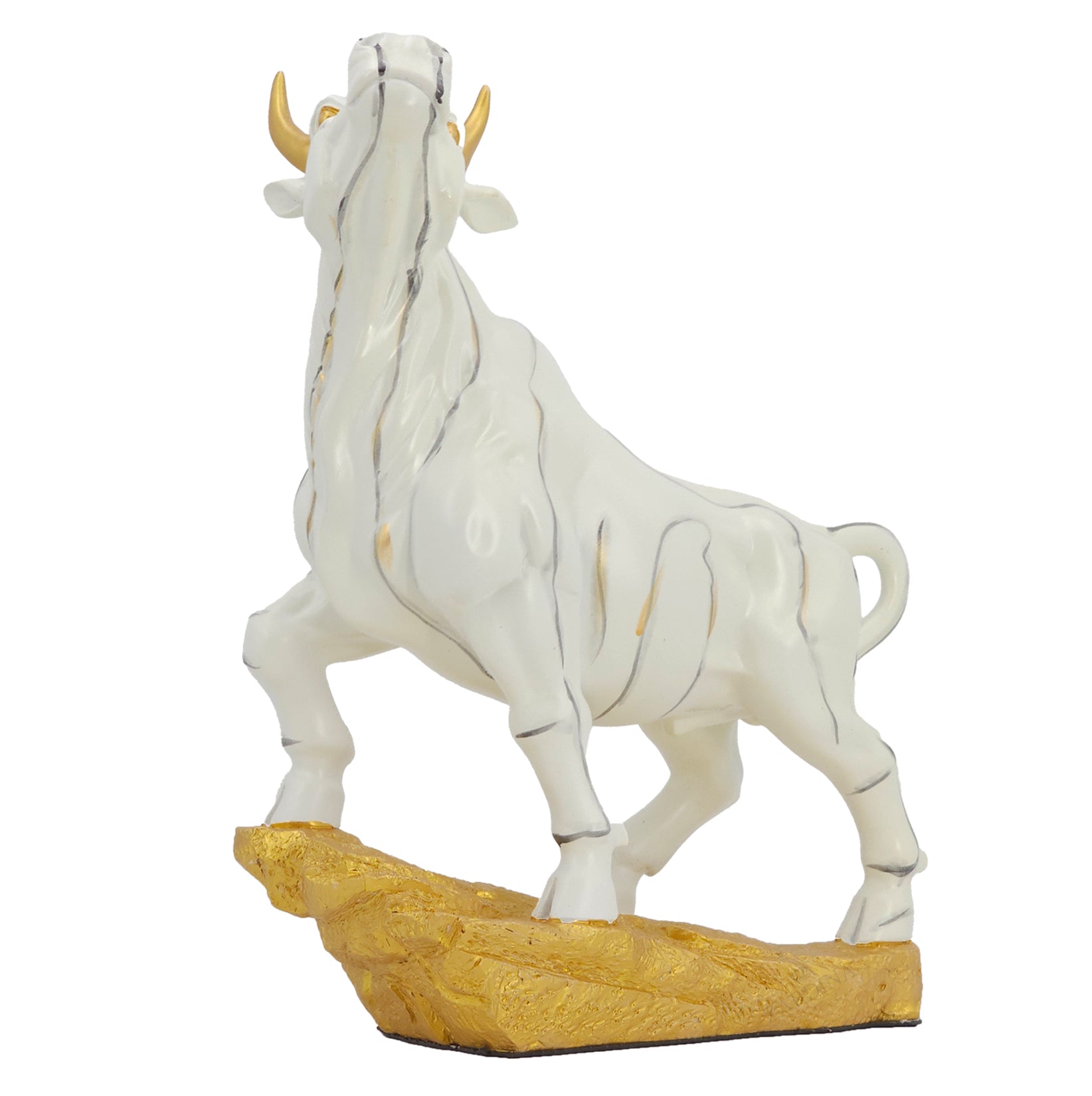 White Bull of Fortune Art Sculpture Ornament statue Interior Décor