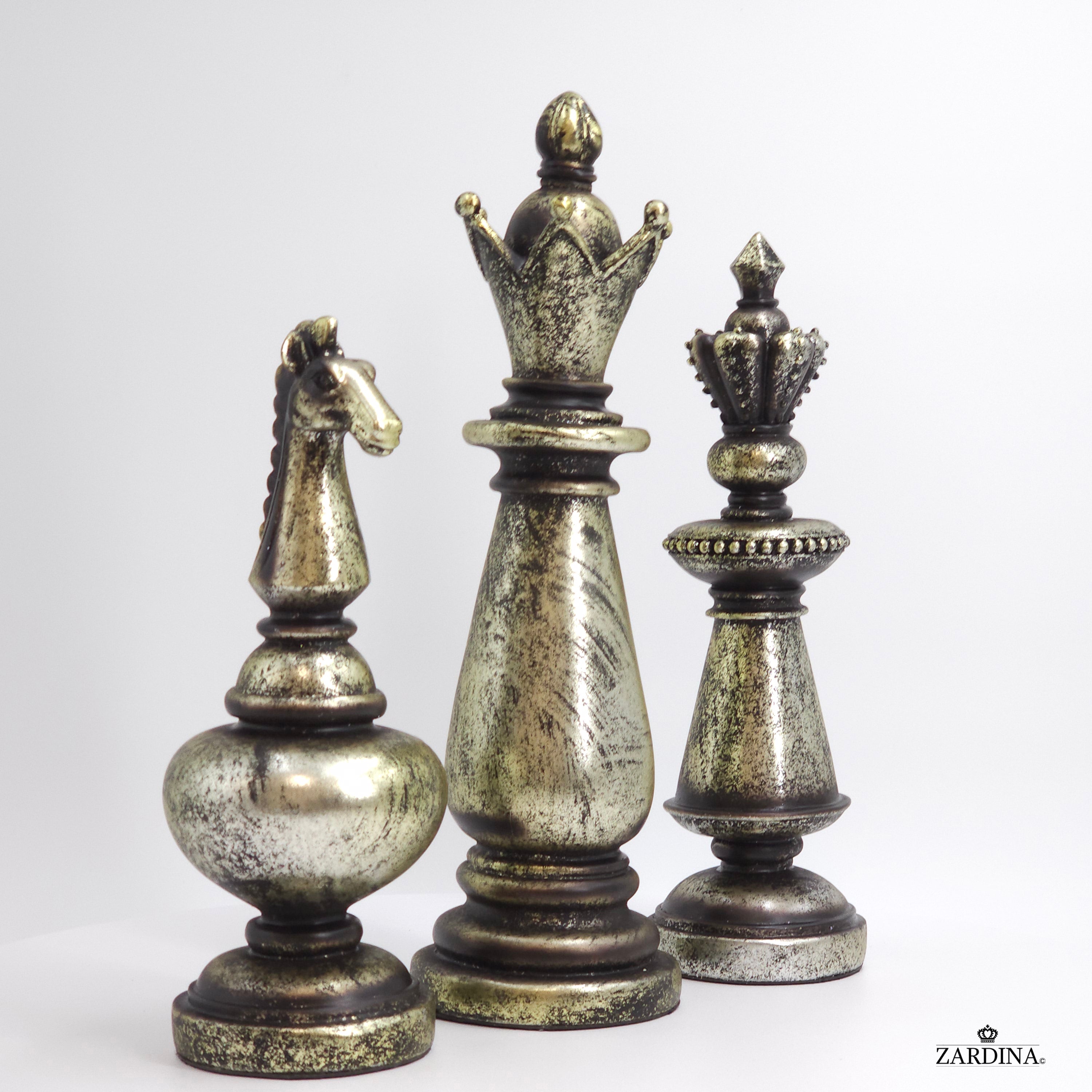 Giant Vintage Chess Pieces Art Sculpture Ornament statue Interior Décor