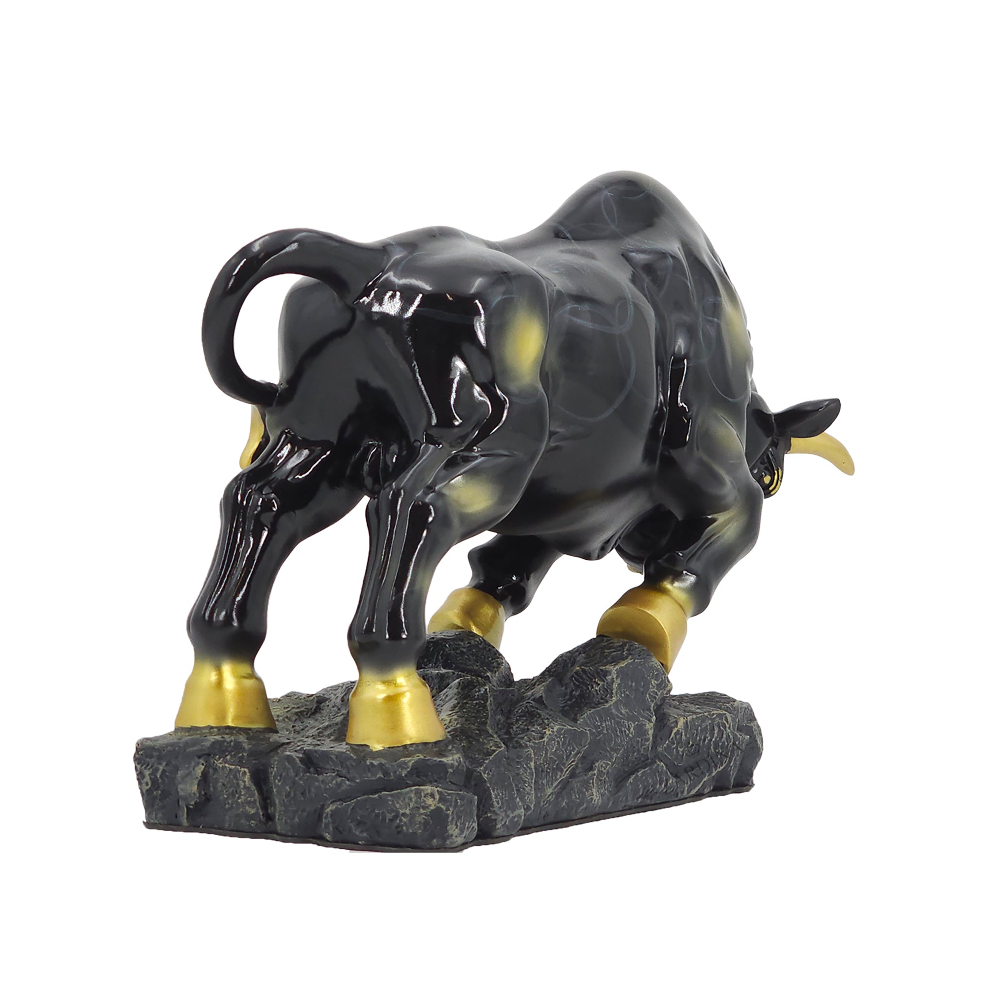 Black Charging Bull Art Sculpture Ornament statue Interior Décor