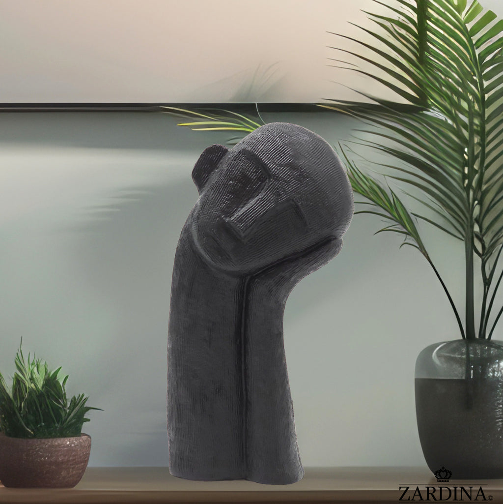 Lazy Man Art Sculptures Figurines Interior Décor (White)