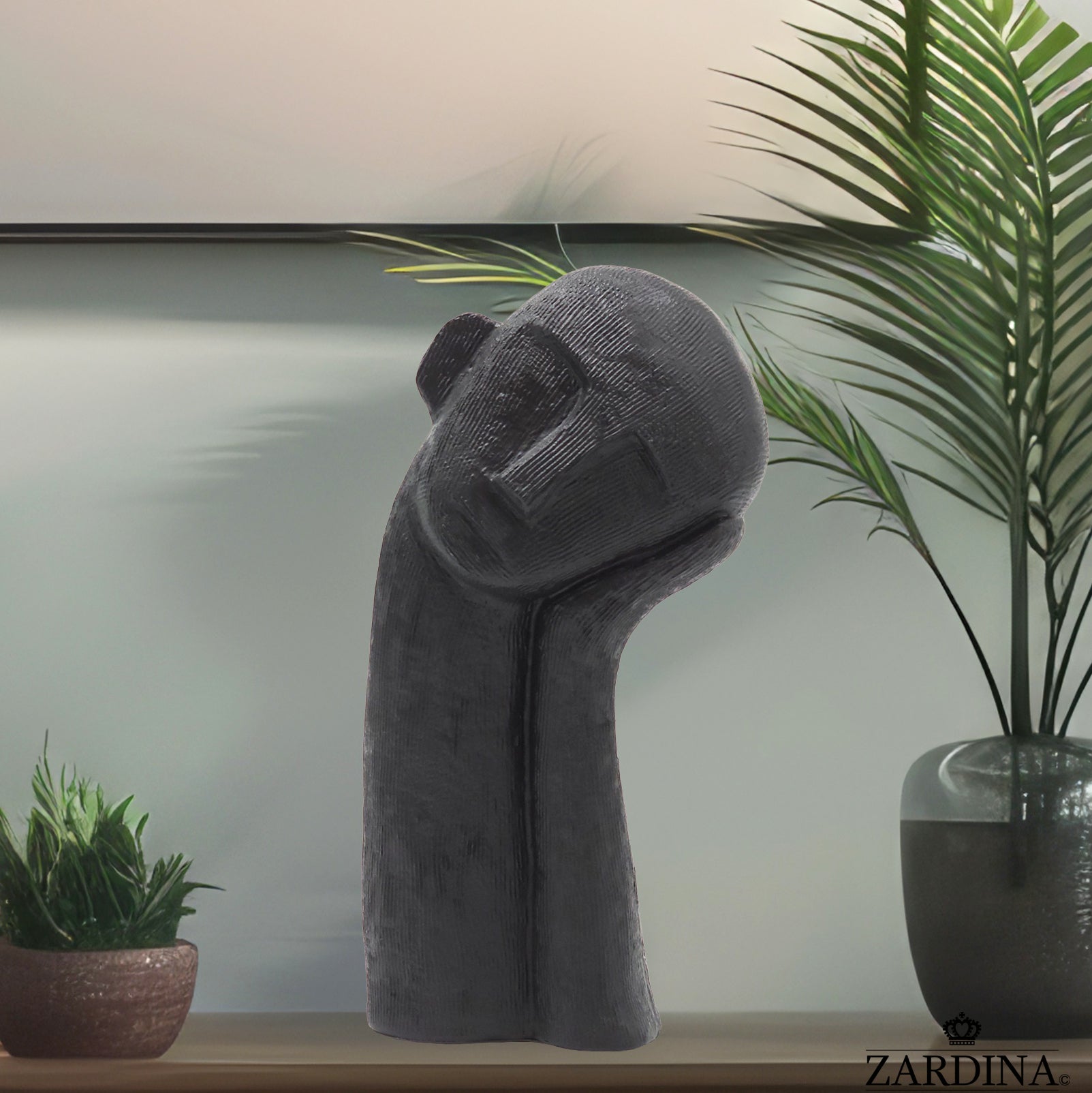 Lazy Man Art Sculptures Figurines Interior Décor (White)