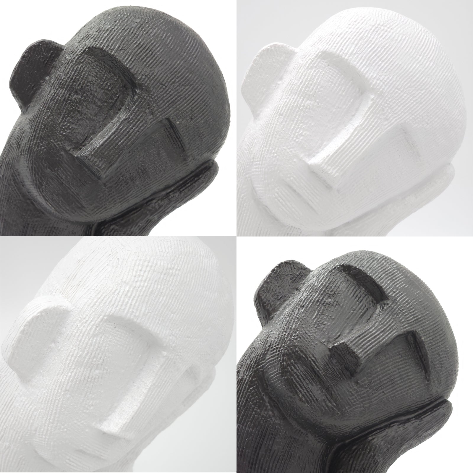 Lazy Man Art Sculptures Figurines Interior Décor (White)