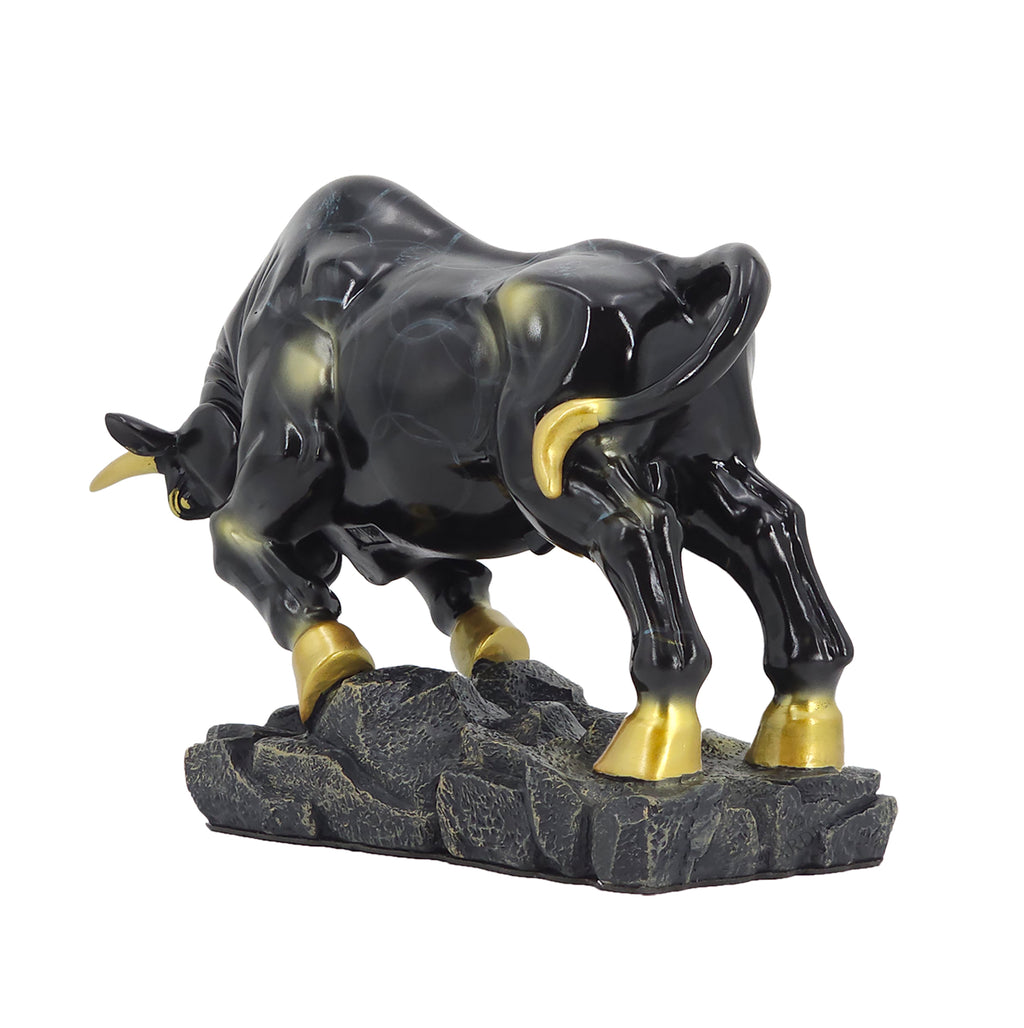 Black Charging Bull Art Sculpture Ornament statue Interior Décor