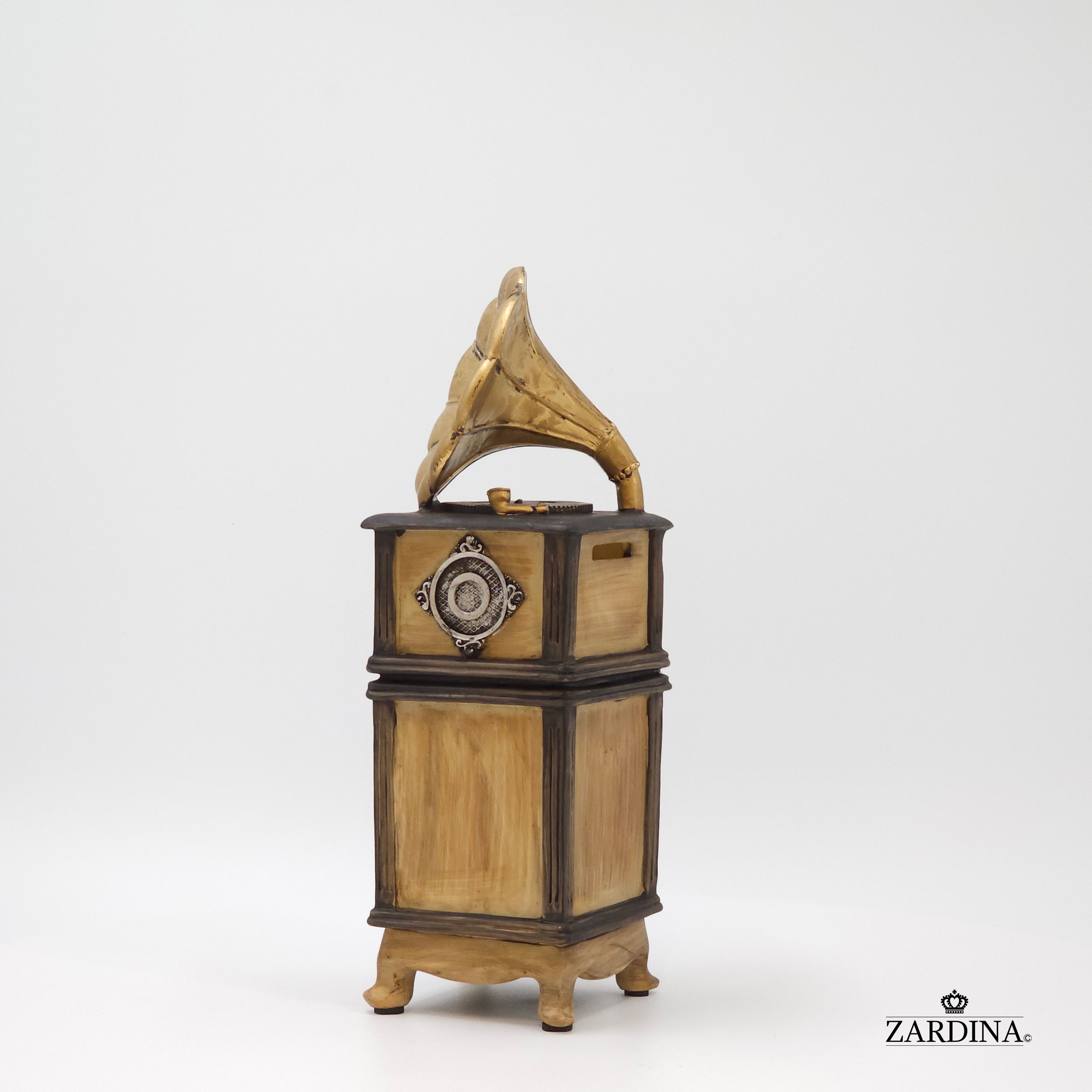 Quirky Gramophone Money Bank Art Sculpture