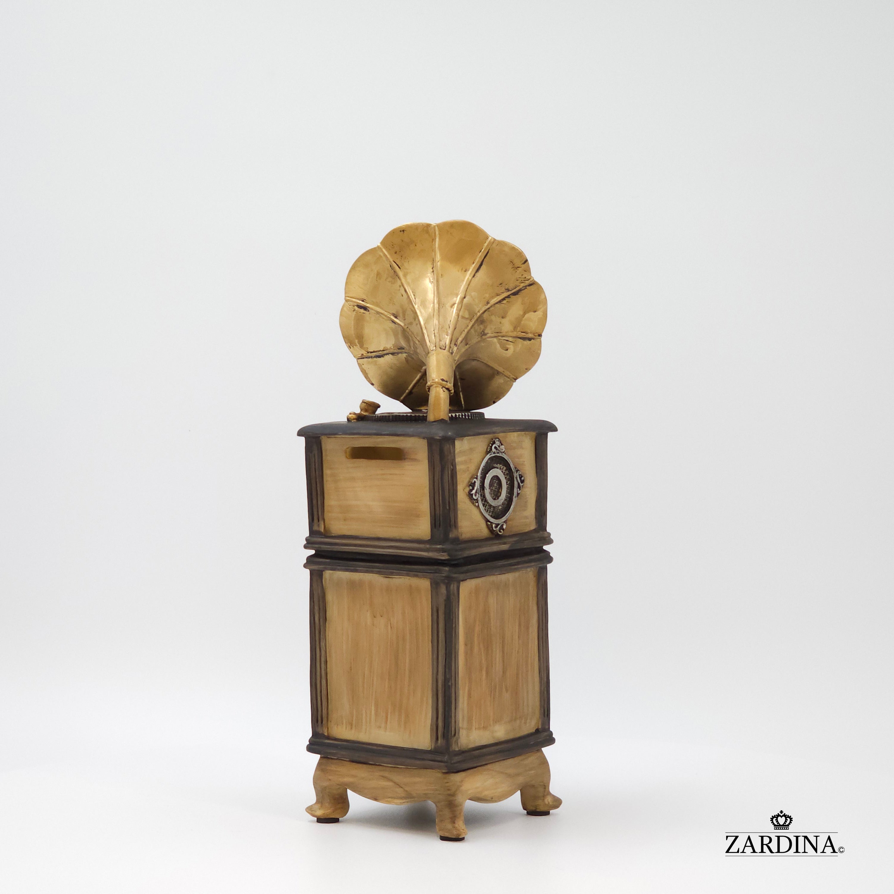 Quirky Gramophone Money Bank Art Sculpture