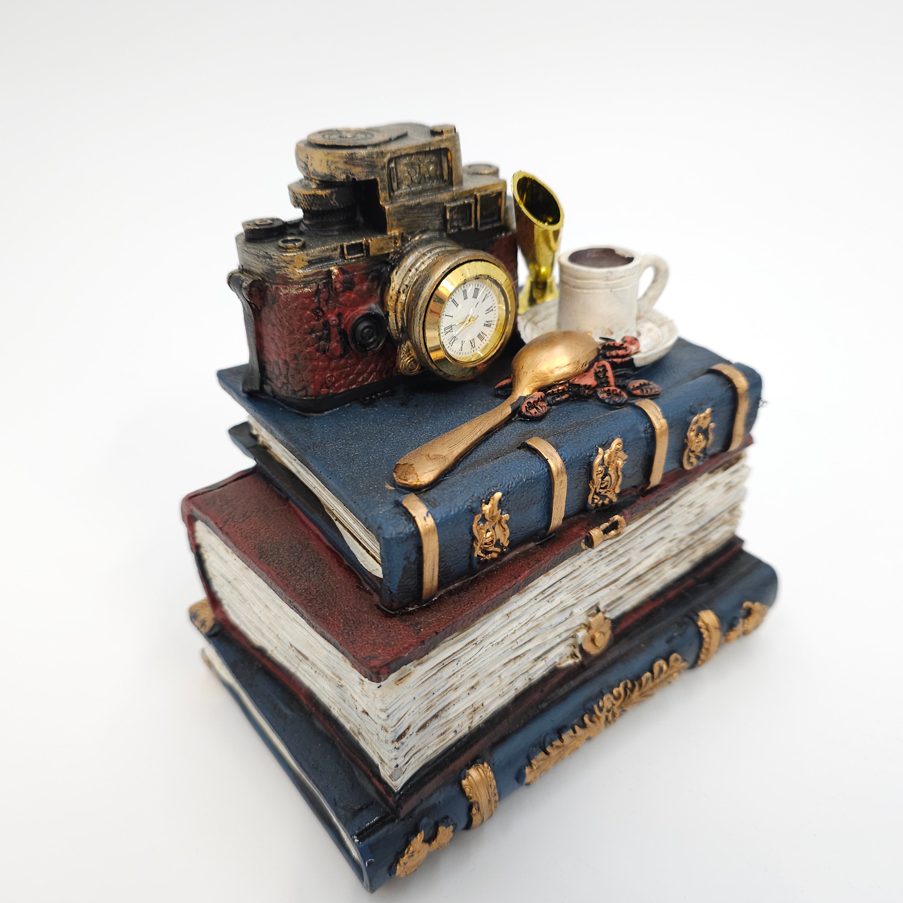 Mini Bookkeeper's Secret Piggy Bank - Art Sculpture