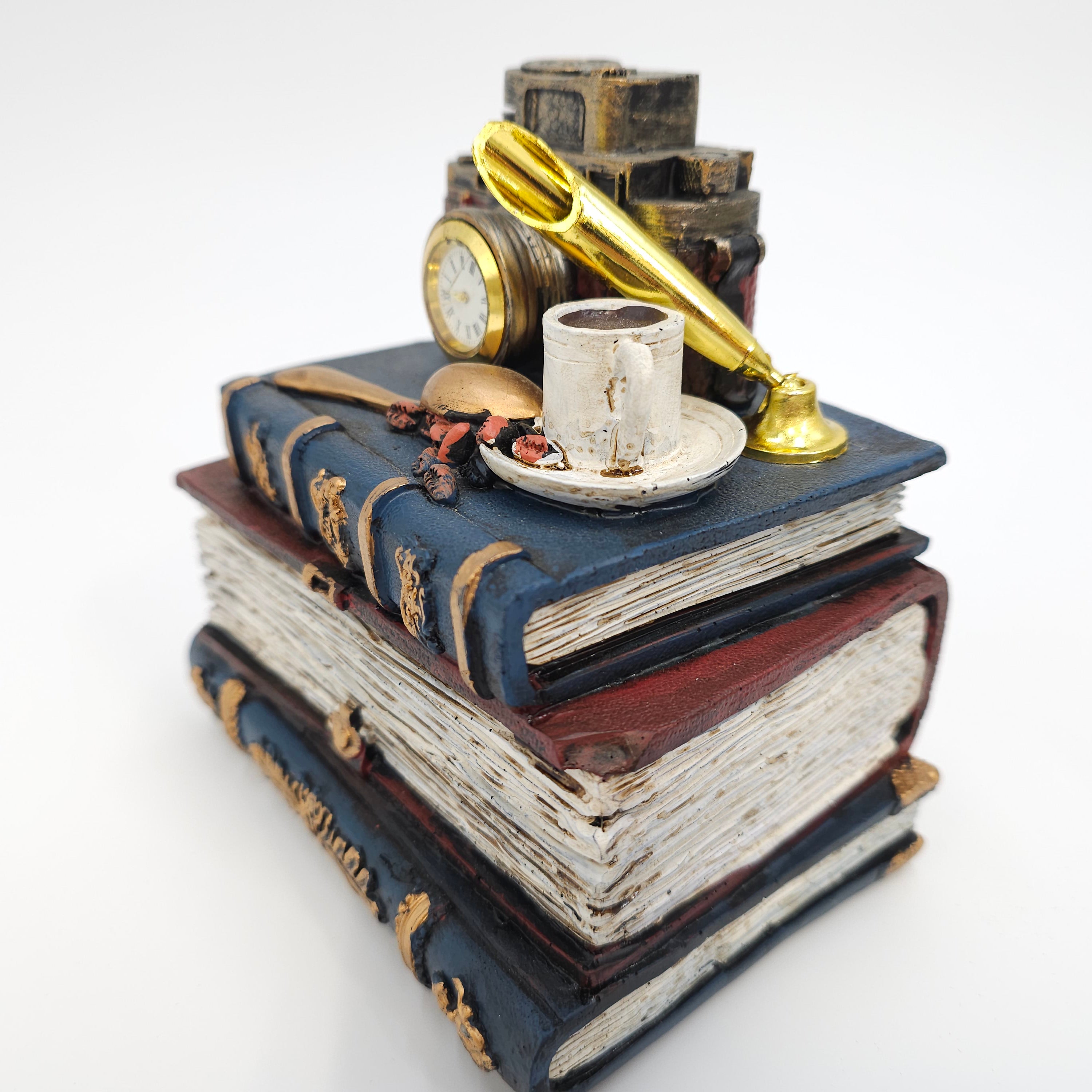 Mini Bookkeeper's Secret Piggy Bank - Art Sculpture