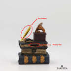 Mini Bookkeeper's Secret Piggy Bank - Art Sculpture