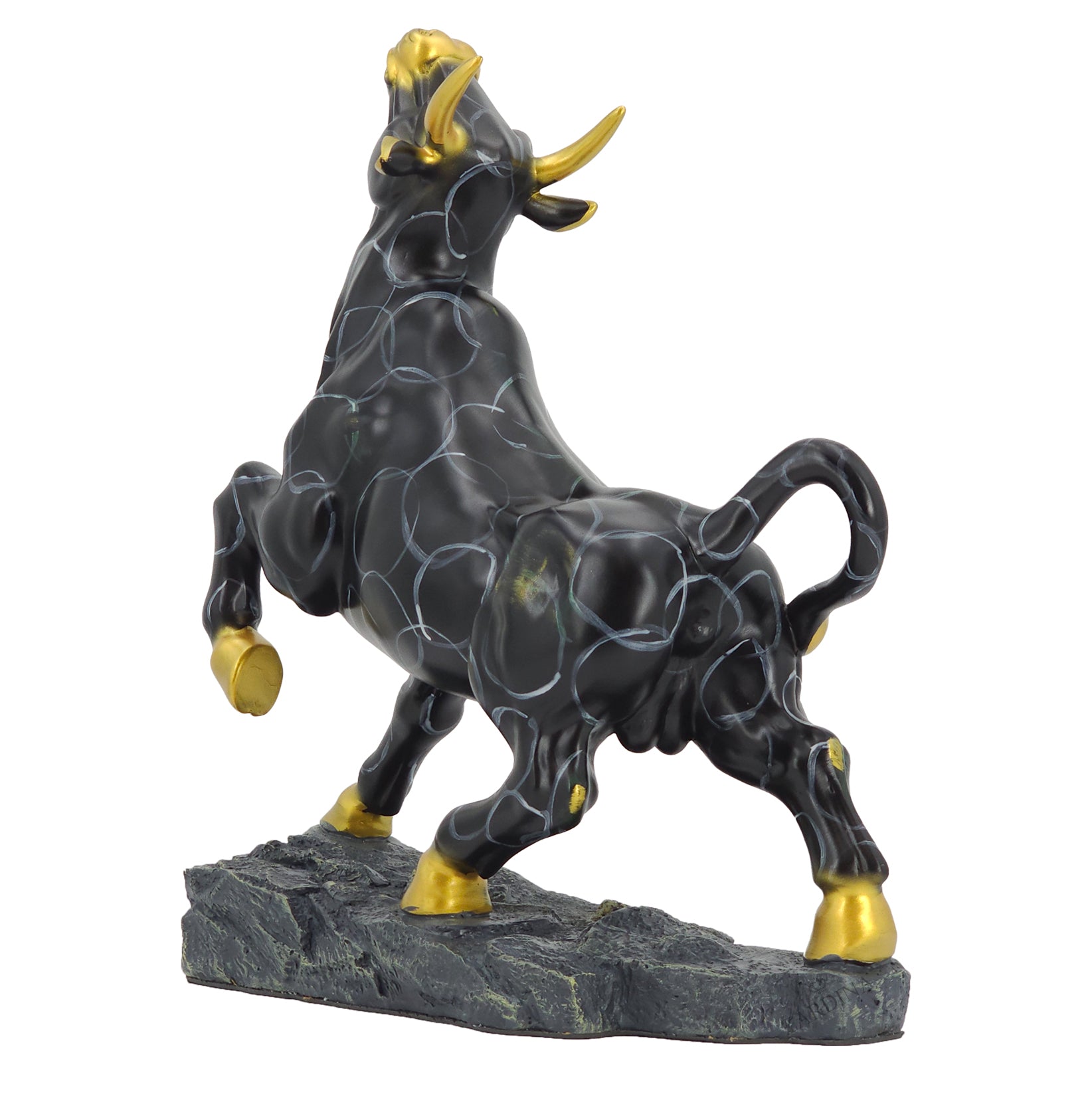 Black Victory Bull Art Sculpture Ornament statue Interior Décor