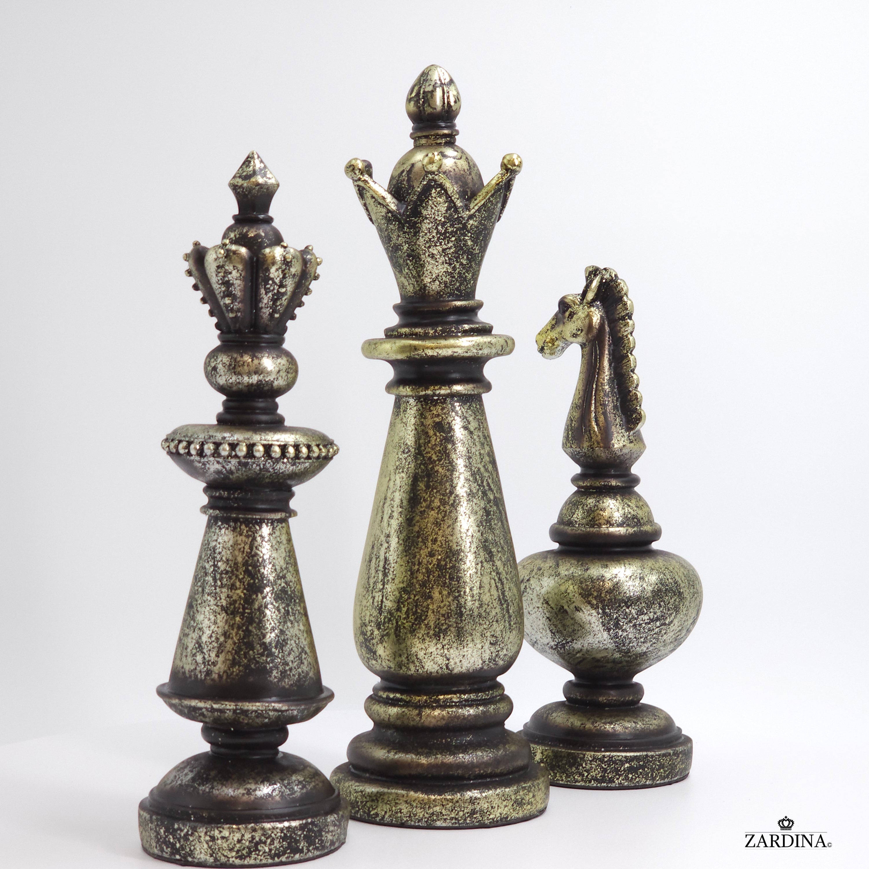 Giant Vintage Chess Pieces Art Sculpture Ornament statue Interior Décor