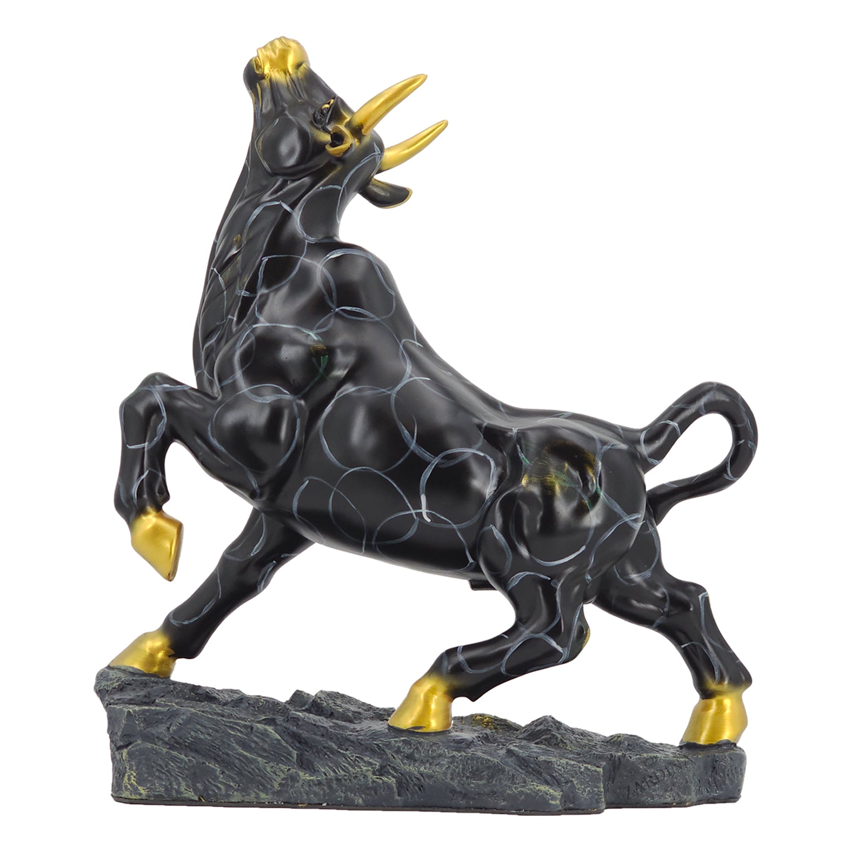 Black Victory Bull Art Sculpture Ornament statue Interior Décor