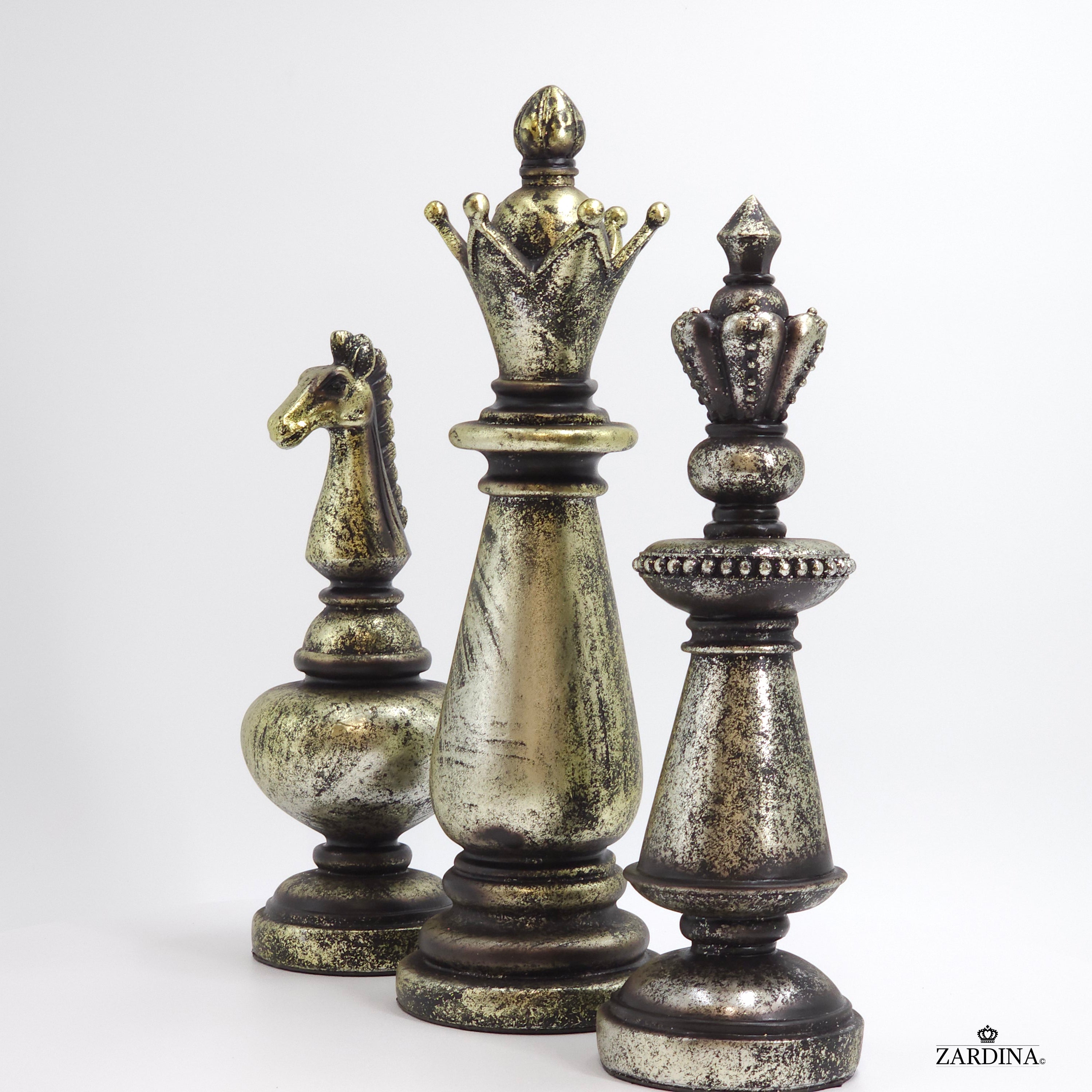 Giant Vintage Chess Pieces Art Sculpture Ornament statue Interior Décor