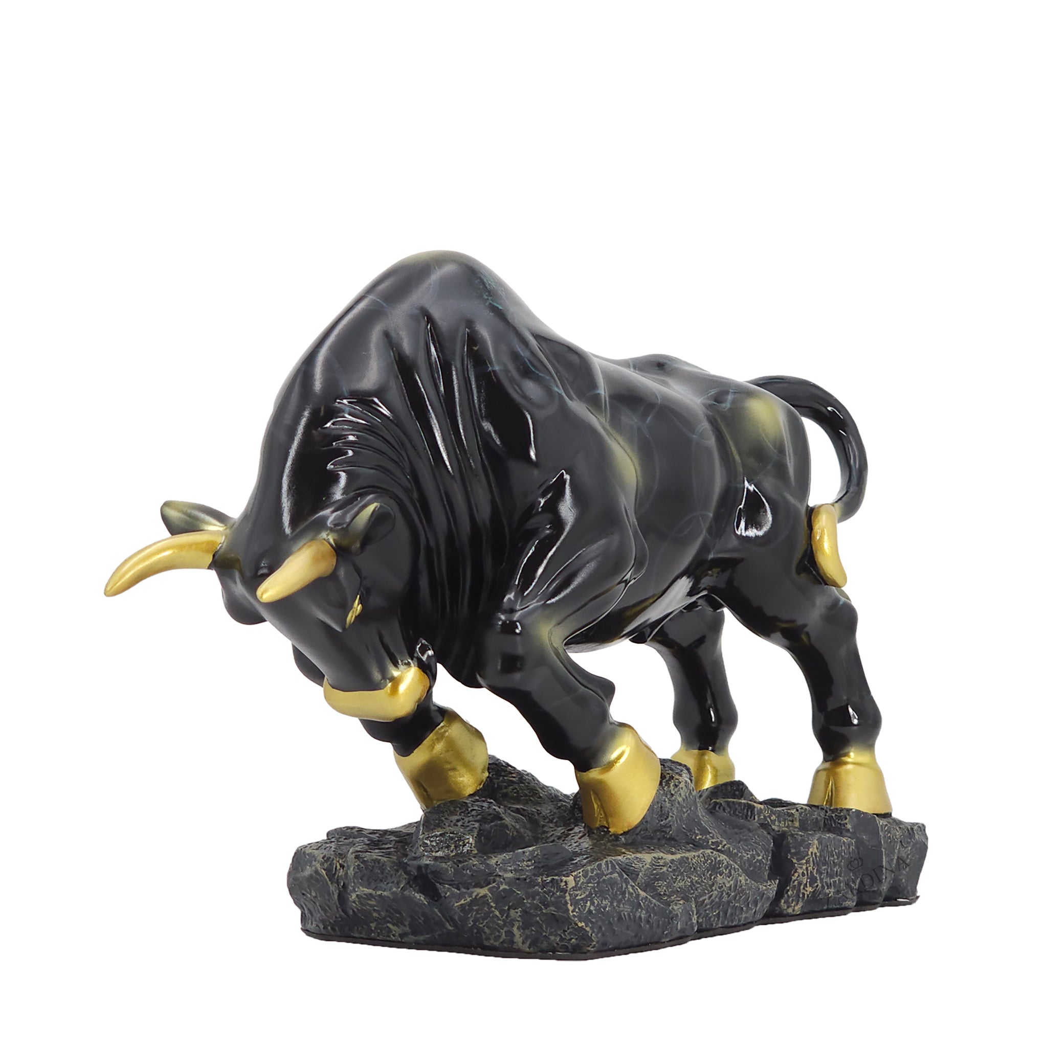 Black Charging Bull Art Sculpture Ornament statue Interior Décor