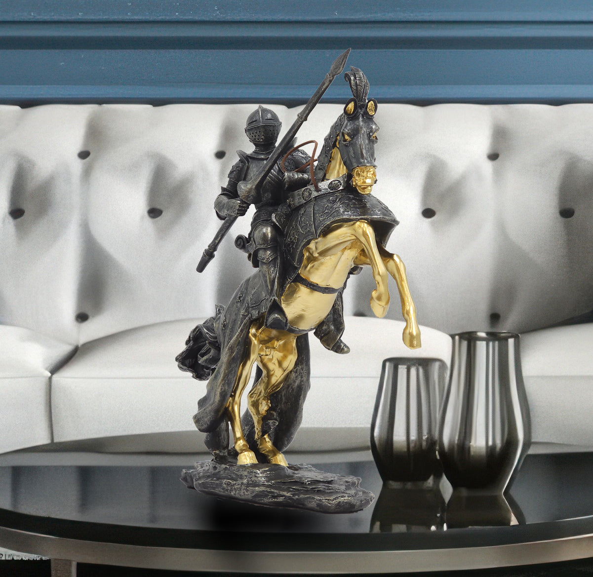 First Knight in Battle Art Sculpture Abstract Home Interior Décor