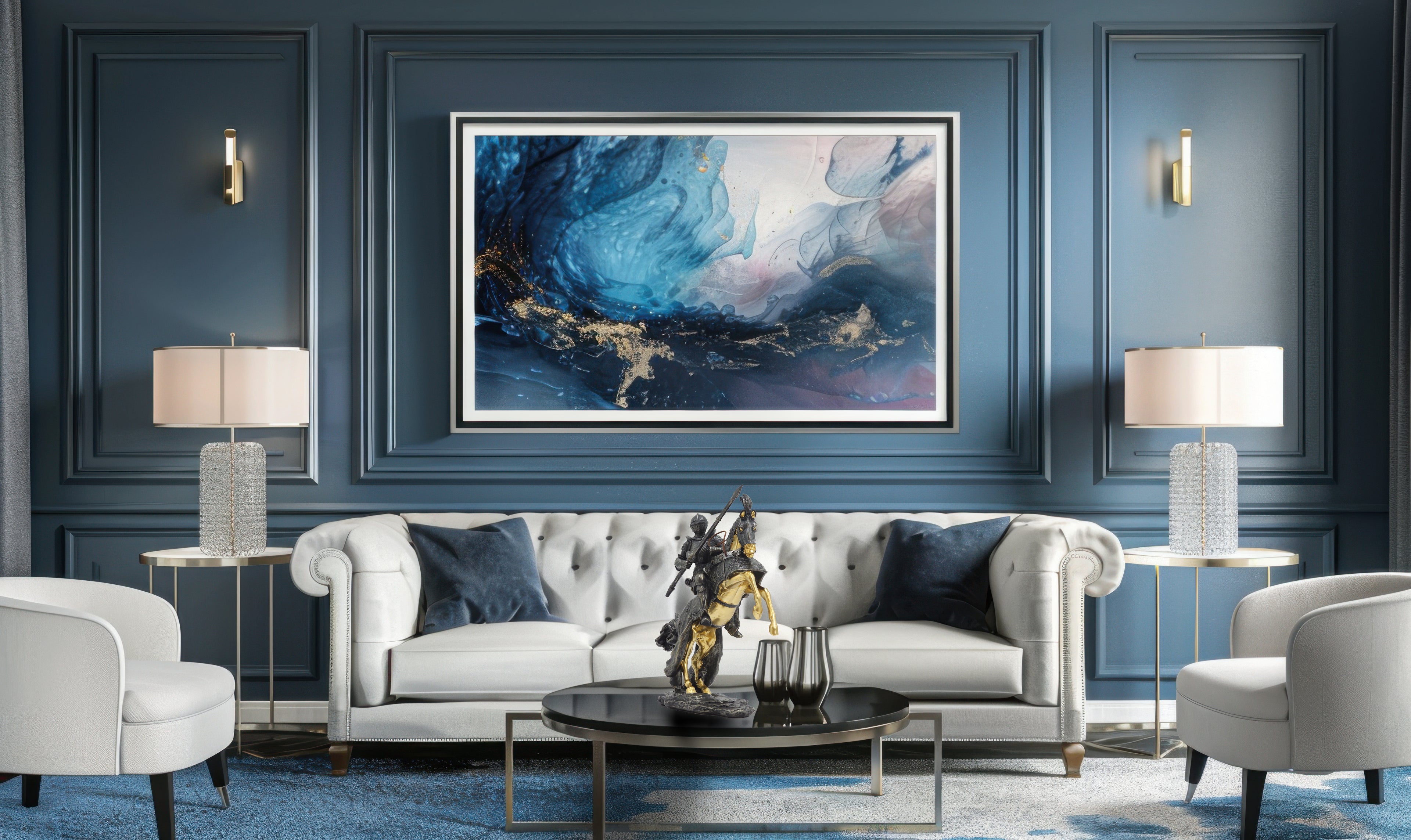 First Knight in Battle Art Sculpture Abstract Home Interior Décor