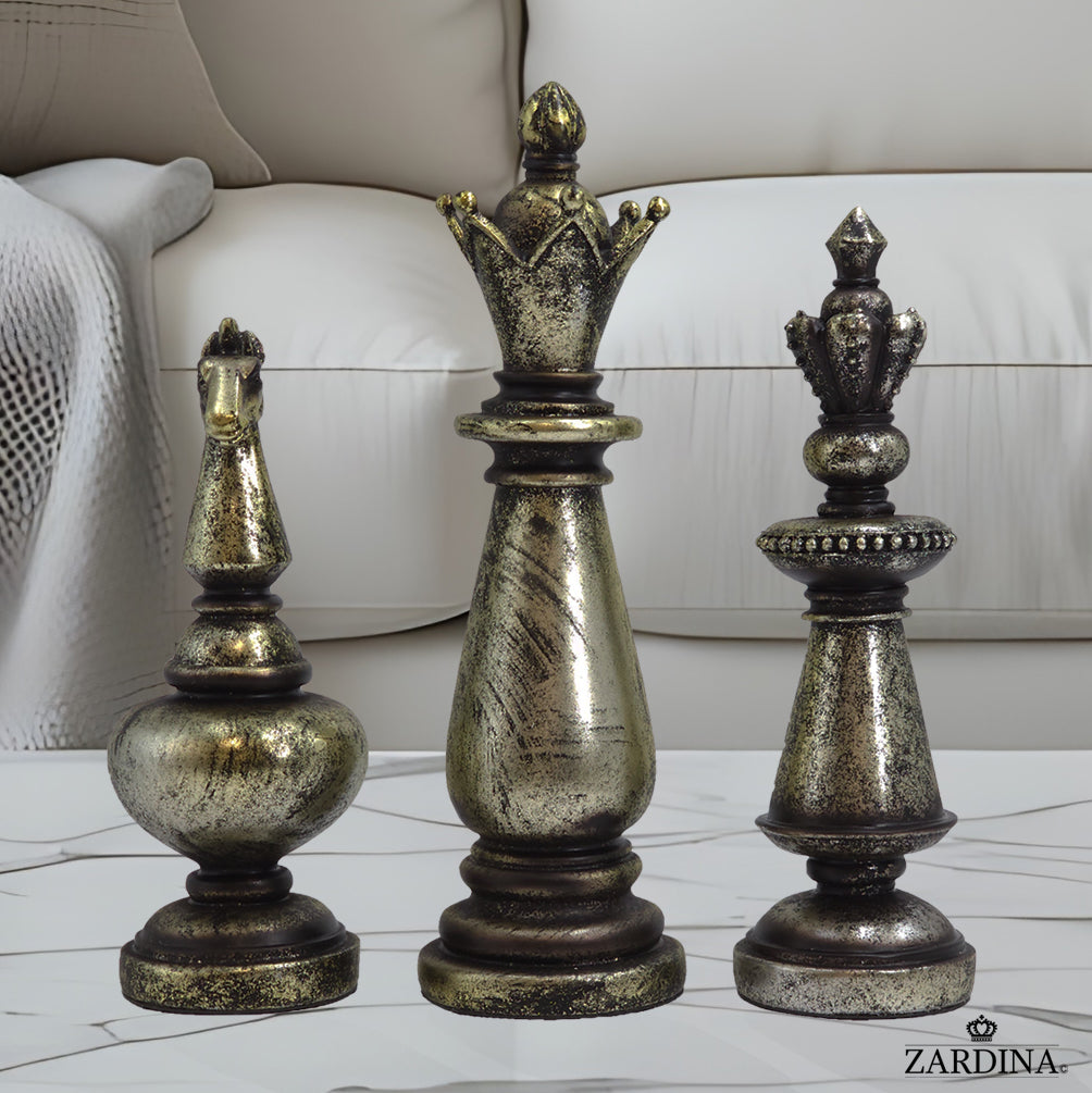 Giant Vintage Chess Pieces Art Sculpture Ornament statue Interior Décor