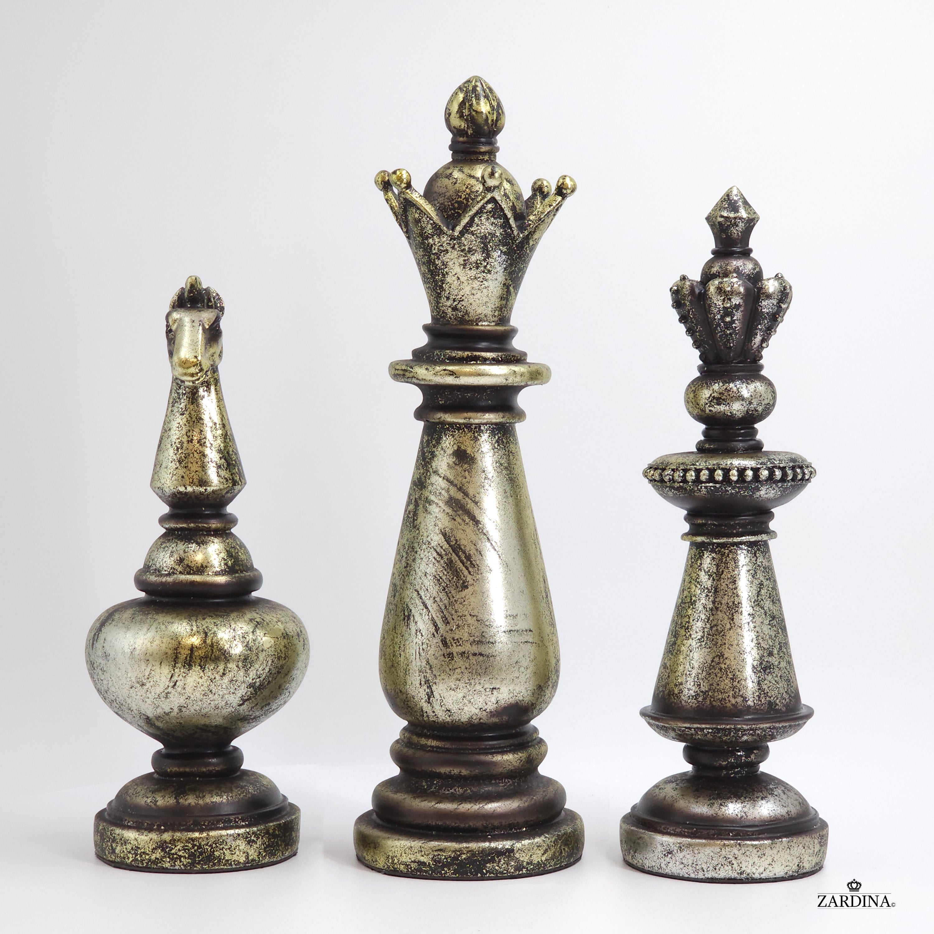 Giant Vintage Chess Pieces Art Sculpture Ornament statue Interior Décor