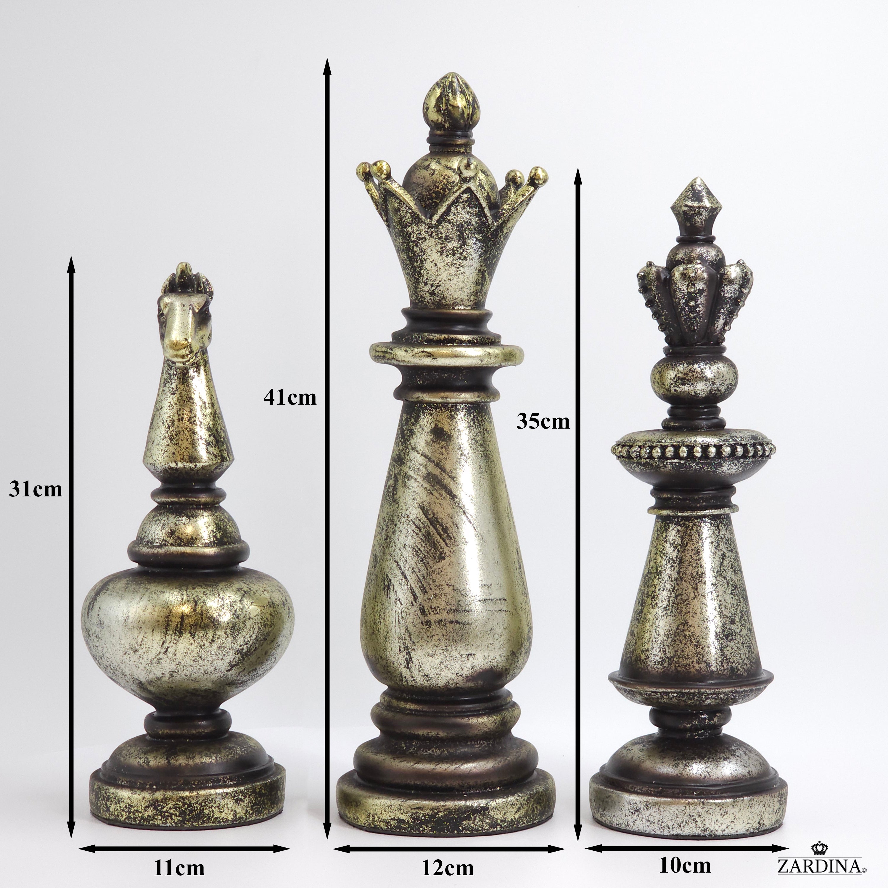 Giant Vintage Chess Pieces Art Sculpture Ornament statue Interior Décor