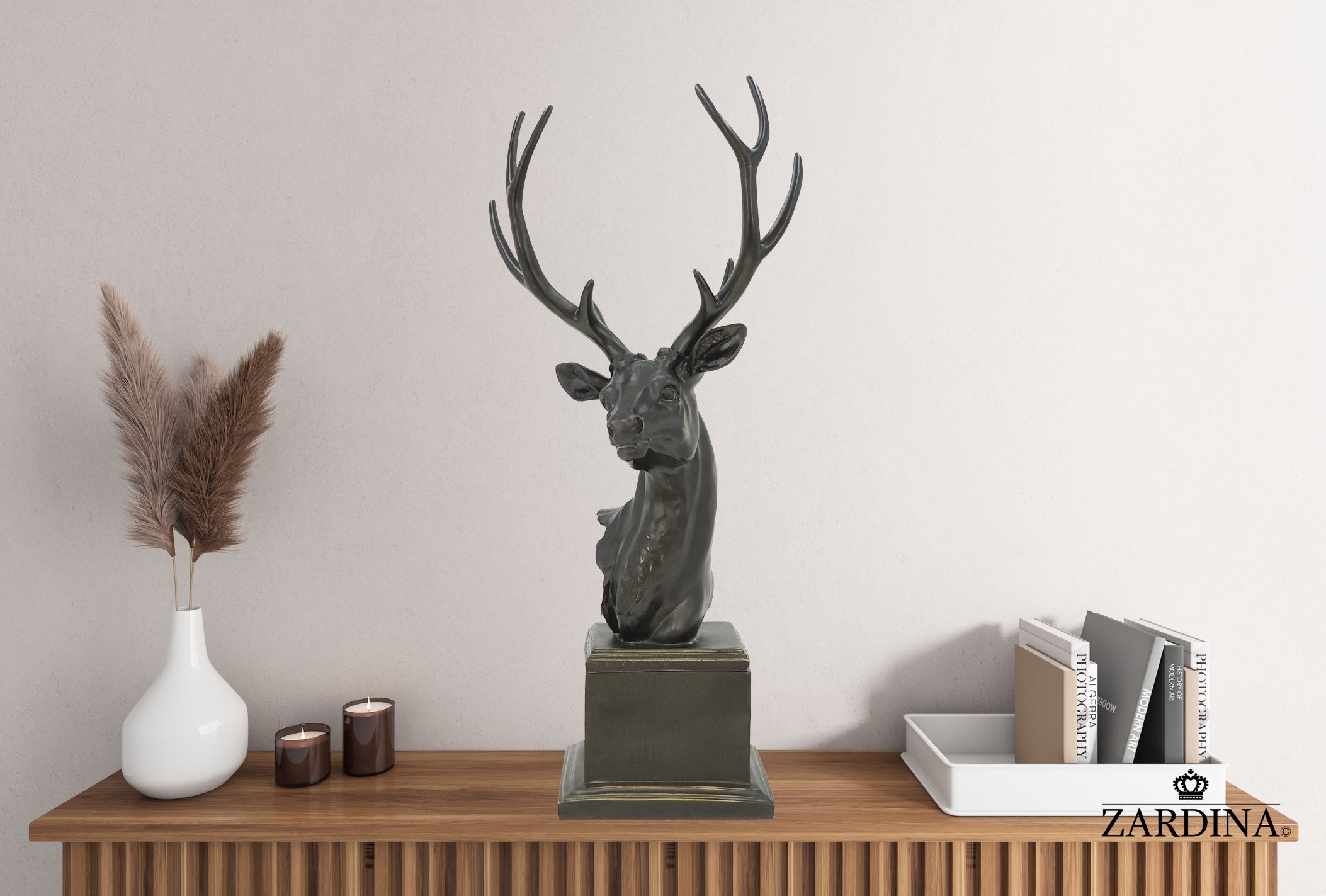 Highland Stag Head Art Sculpture