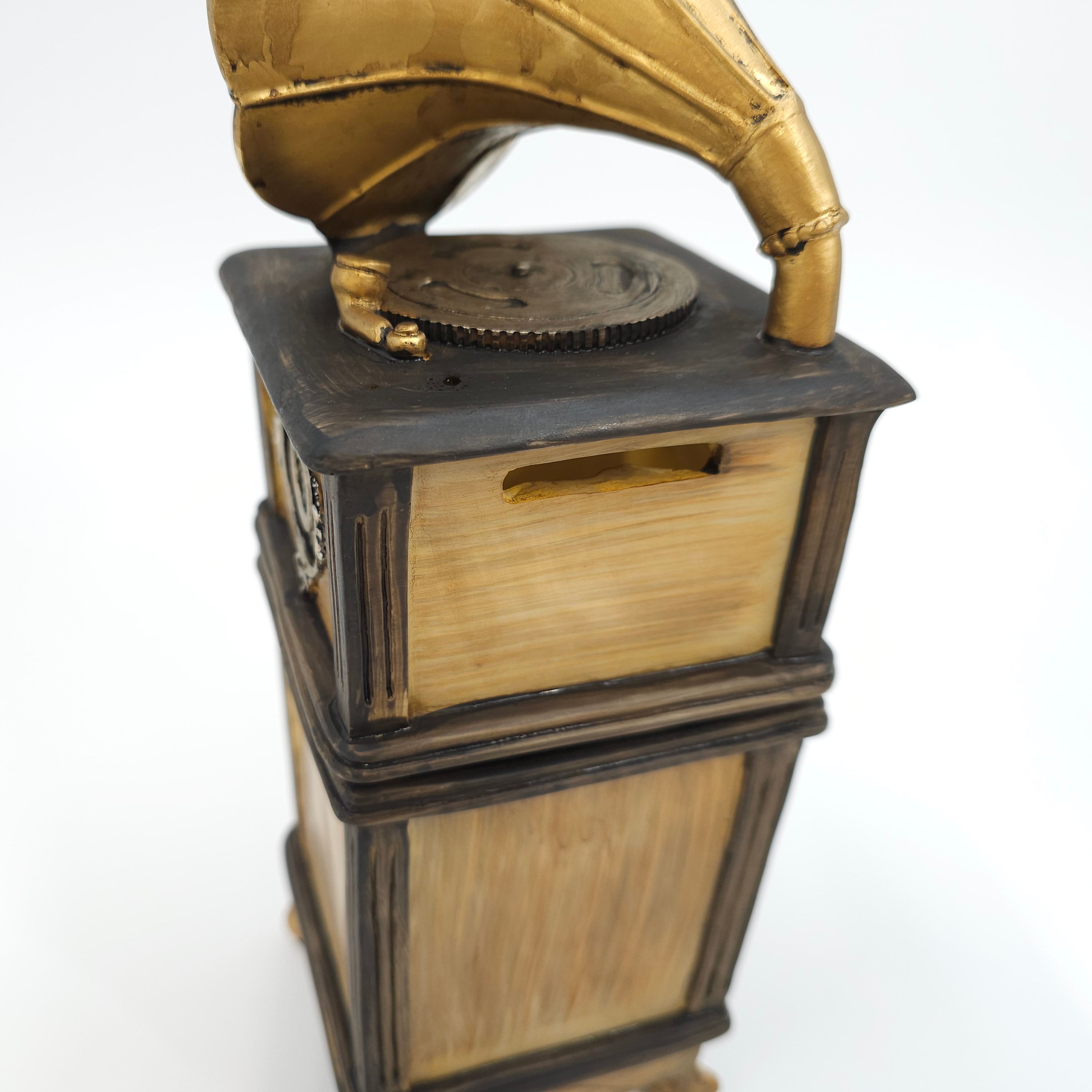 Quirky Gramophone Money Bank Art Sculpture