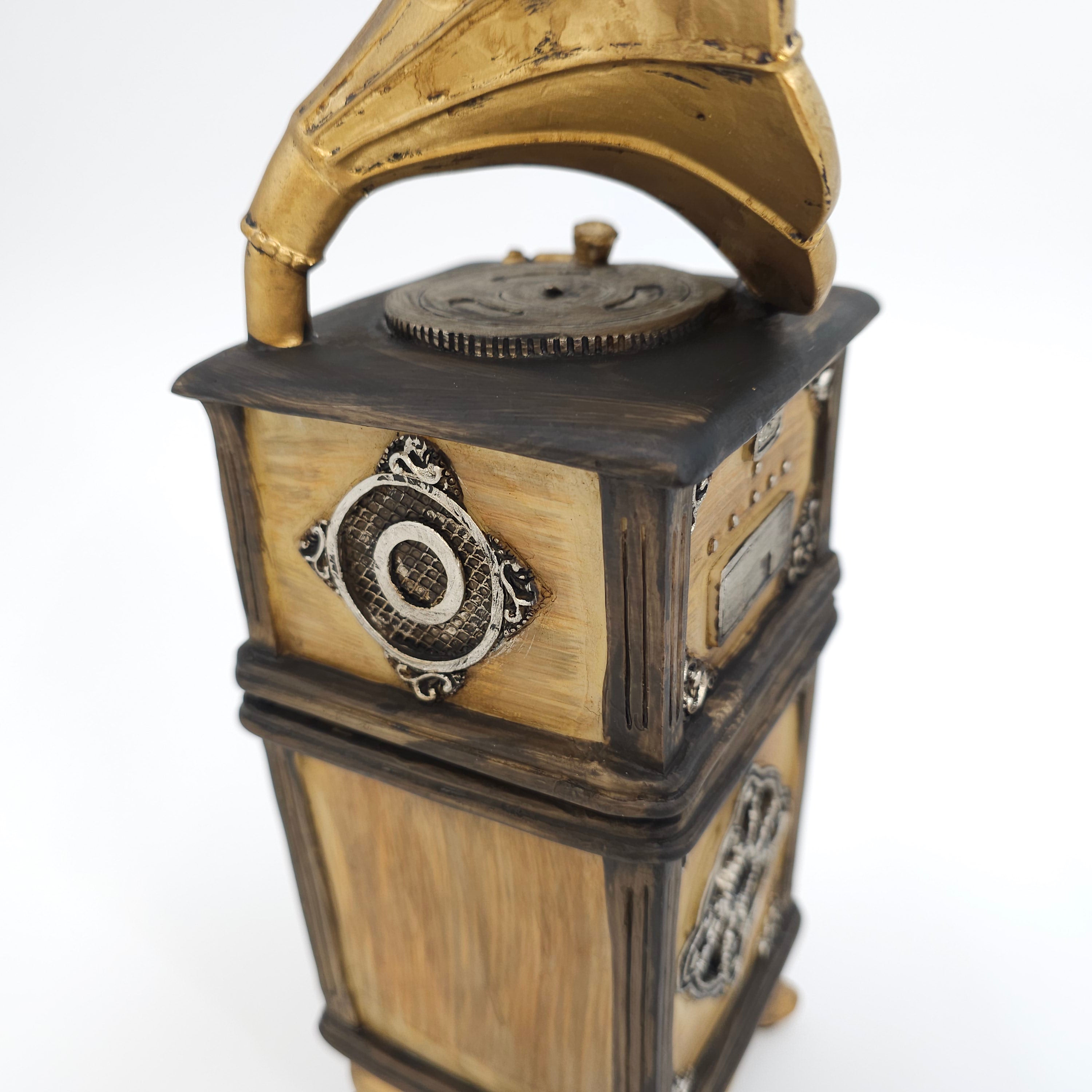 Quirky Gramophone Money Bank Art Sculpture