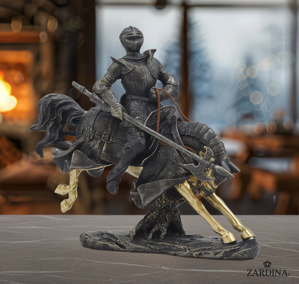 The Knight in Battle Ground Art Sculpture Abstract Home Interior Décor