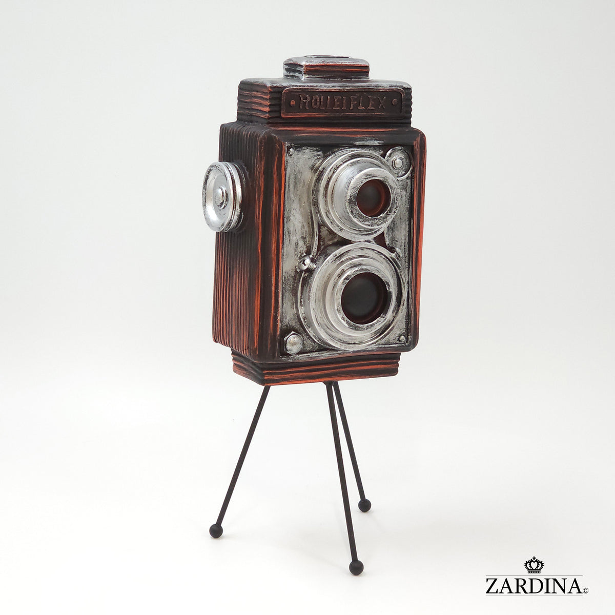 Classic Twin-Lens Reflex (TLR) Camera Art Sculpture