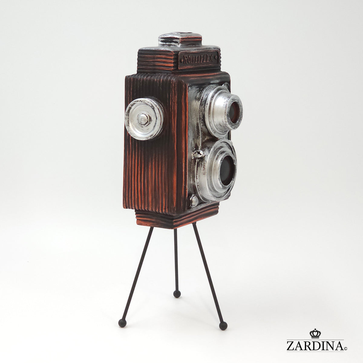 Classic Twin-Lens Reflex (TLR) Camera Art Sculpture