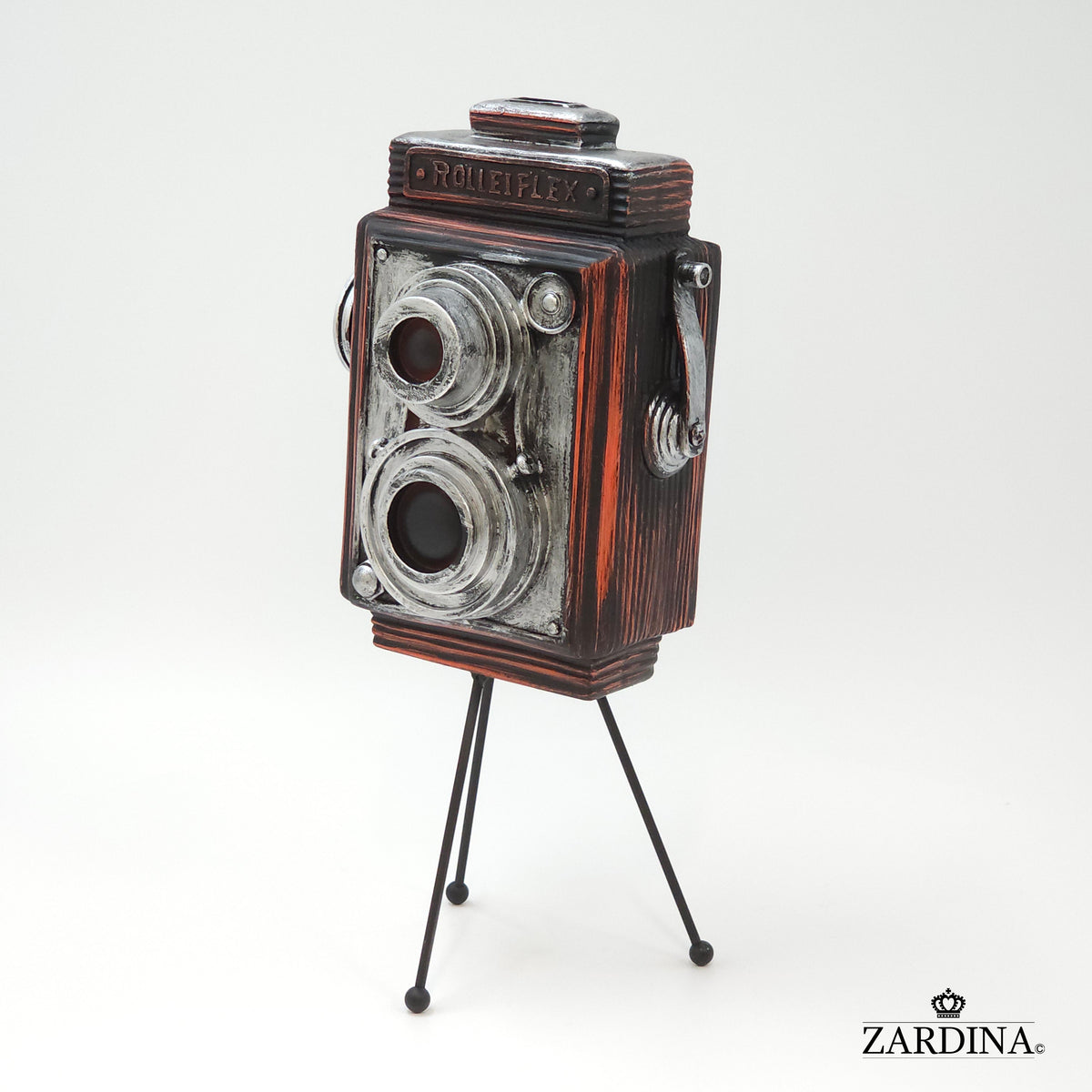 Classic Twin-Lens Reflex (TLR) Camera Art Sculpture