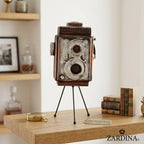 Classic Twin-Lens Reflex (TLR) Camera Art Sculpture