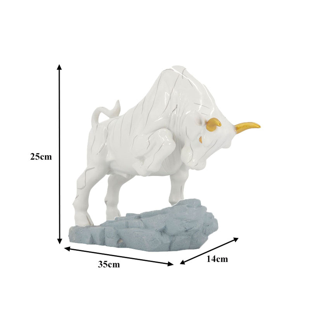 Bull In The Ring Art Sculpture Ornament statue Interior Décor