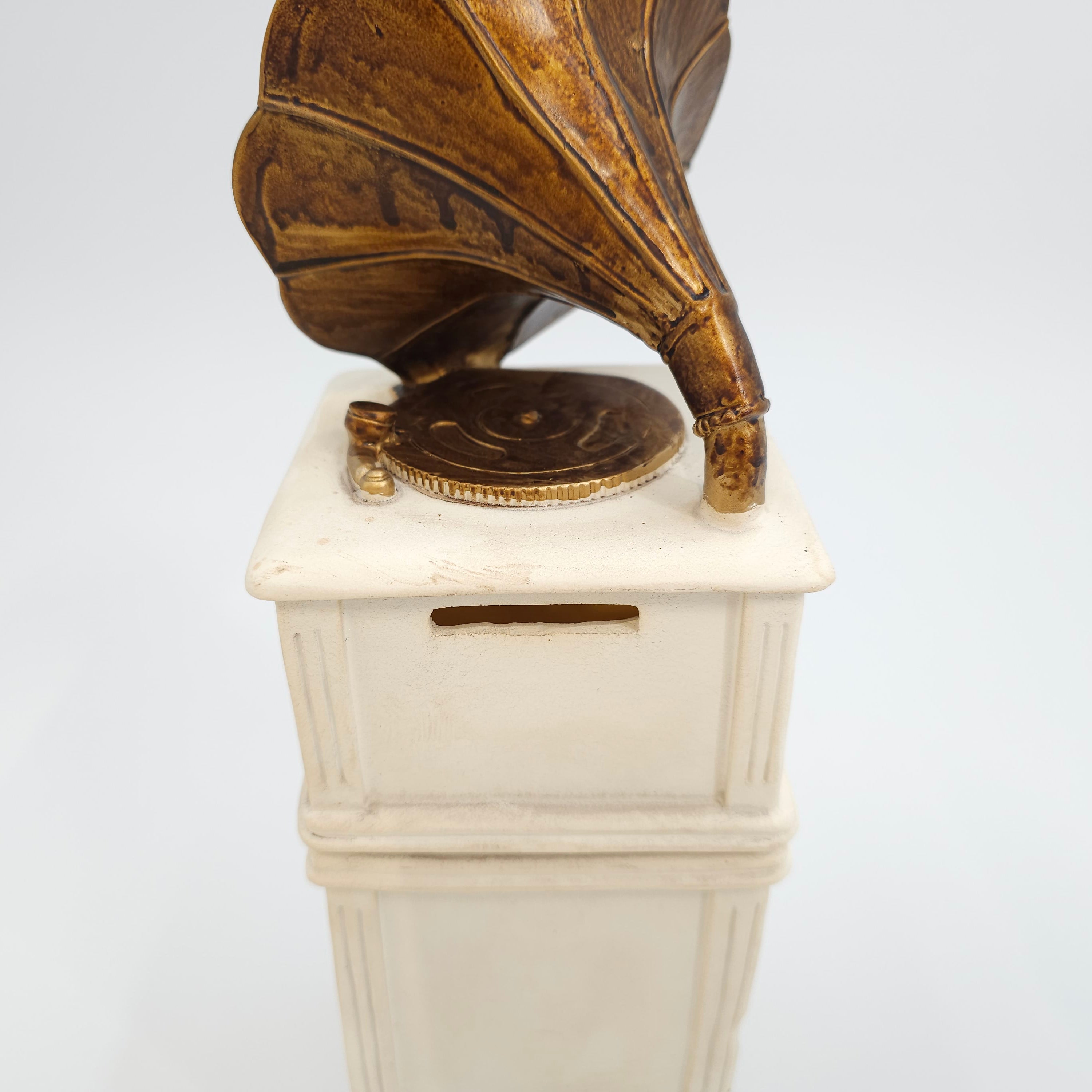 Quirky Gramophone Money Bank Art Sculpture