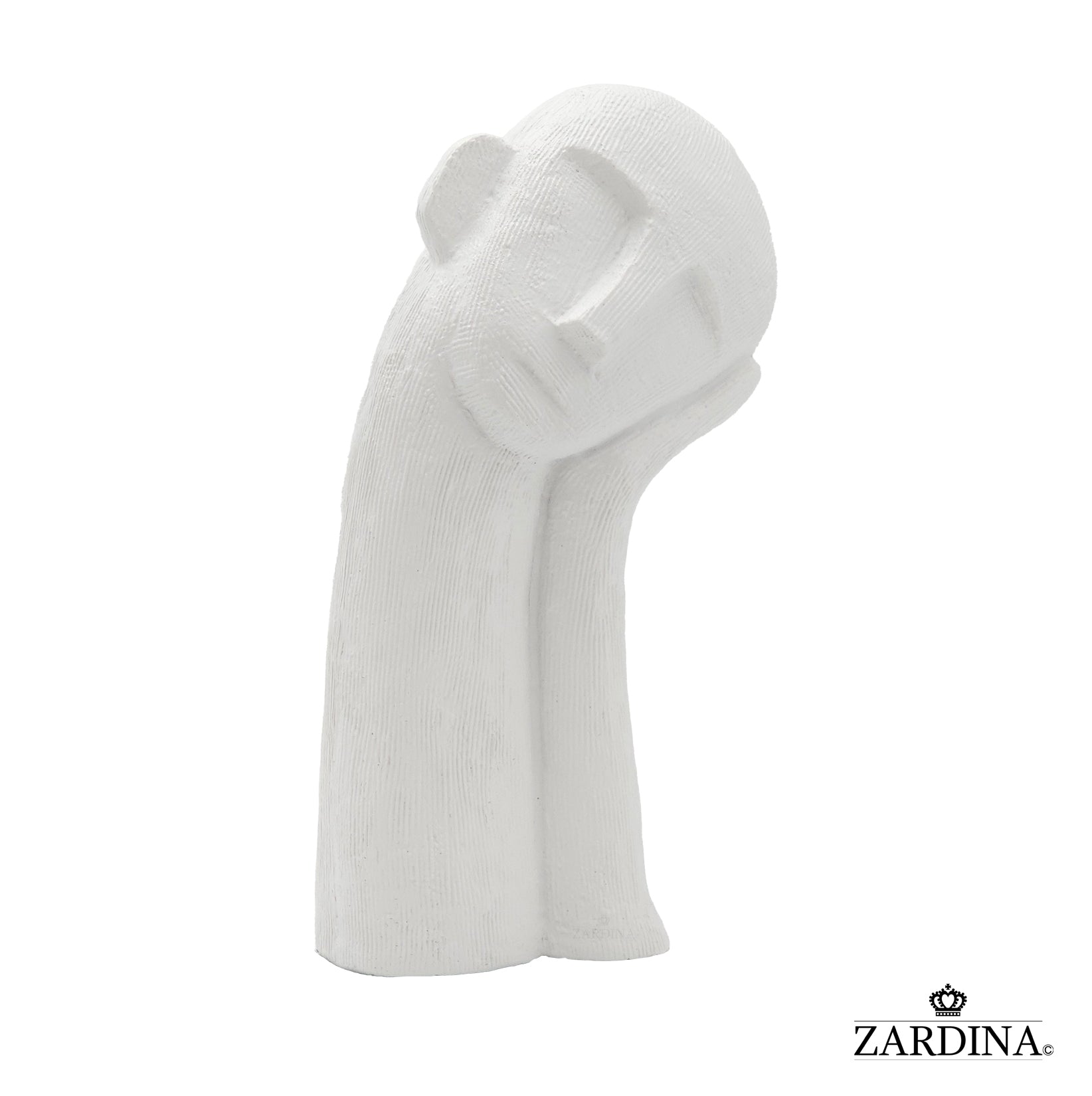 Lazy Man Art Sculptures Figurines Interior Décor (White)