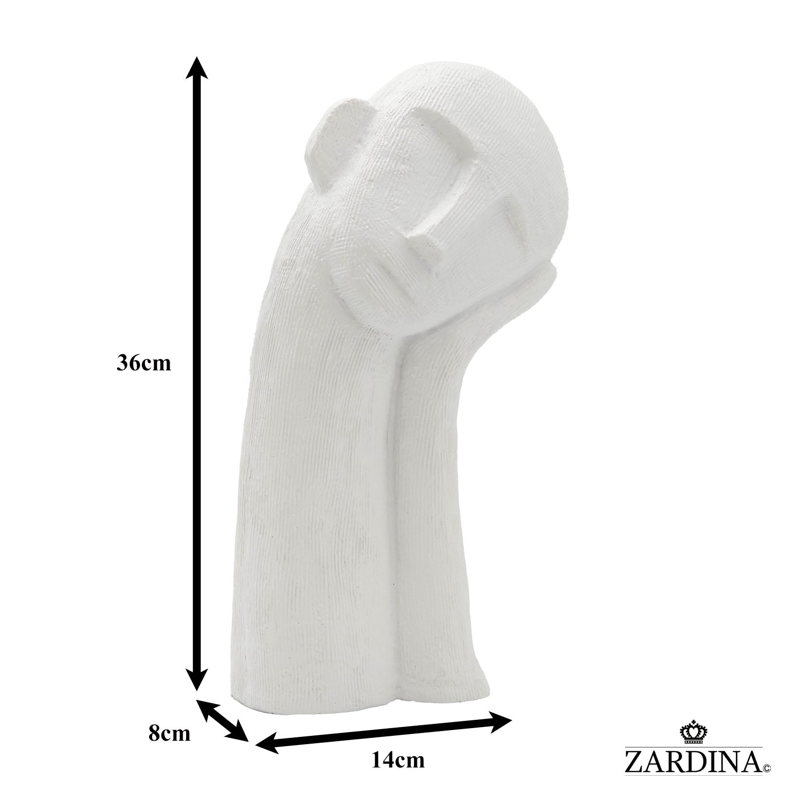 Lazy Man Art Sculptures Figurines Interior Décor (White)