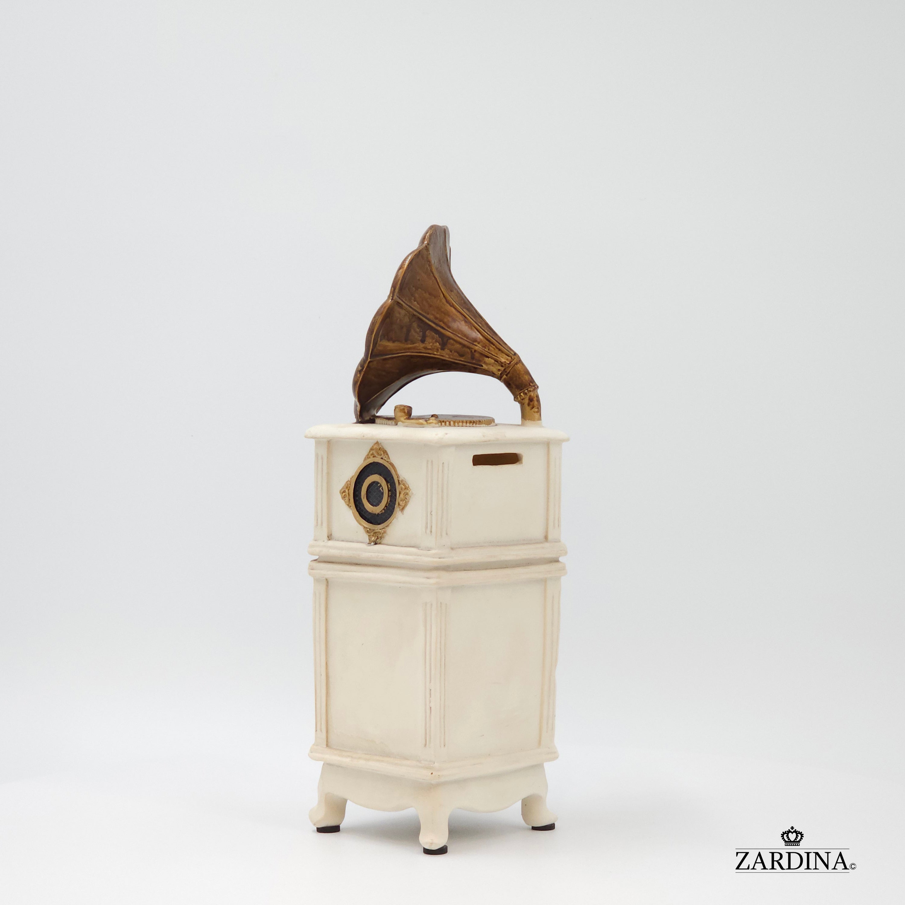 Quirky Gramophone Money Bank Art Sculpture