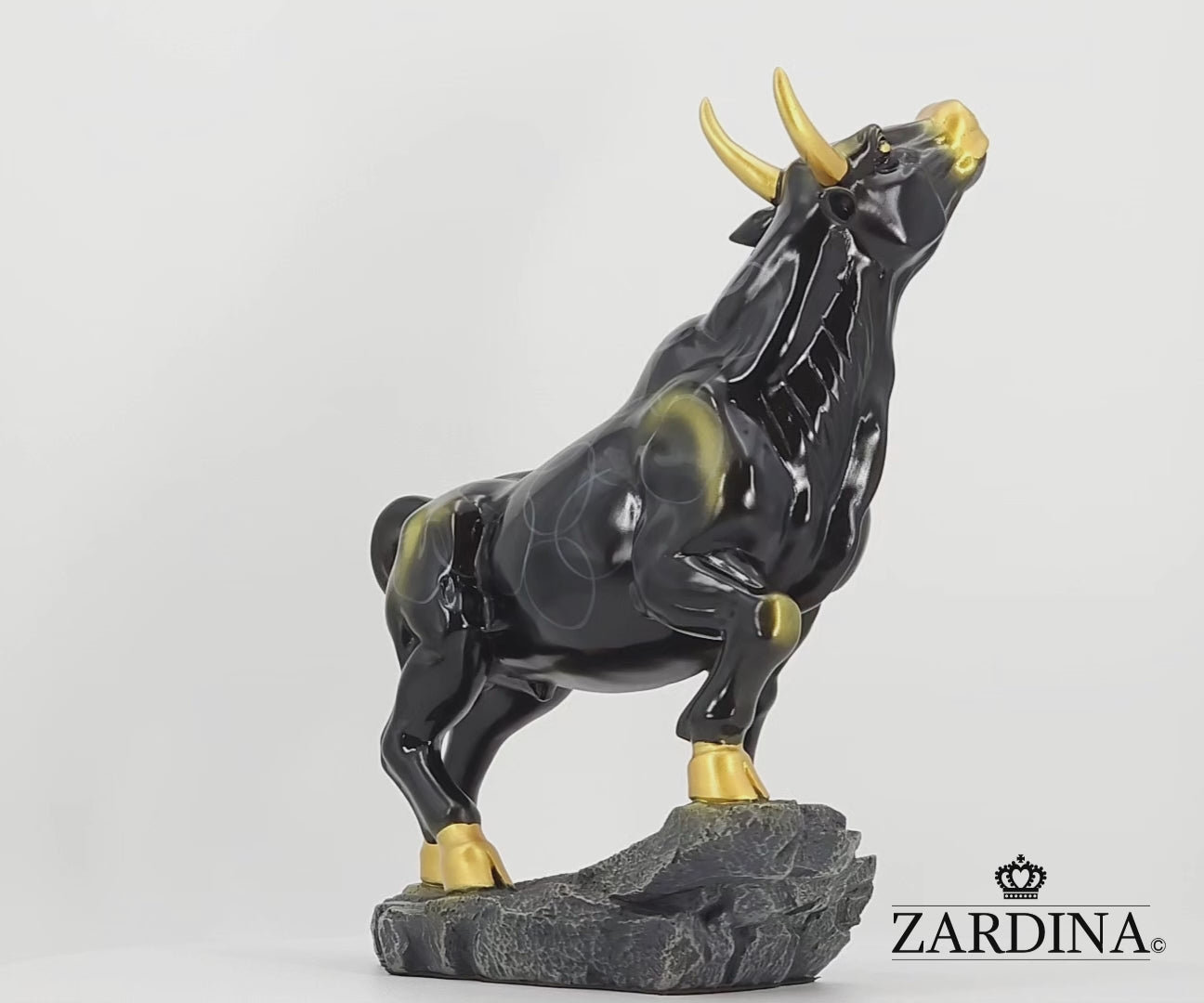 Black Bull of Fortune Art Sculpture Ornament statue Interior Décor